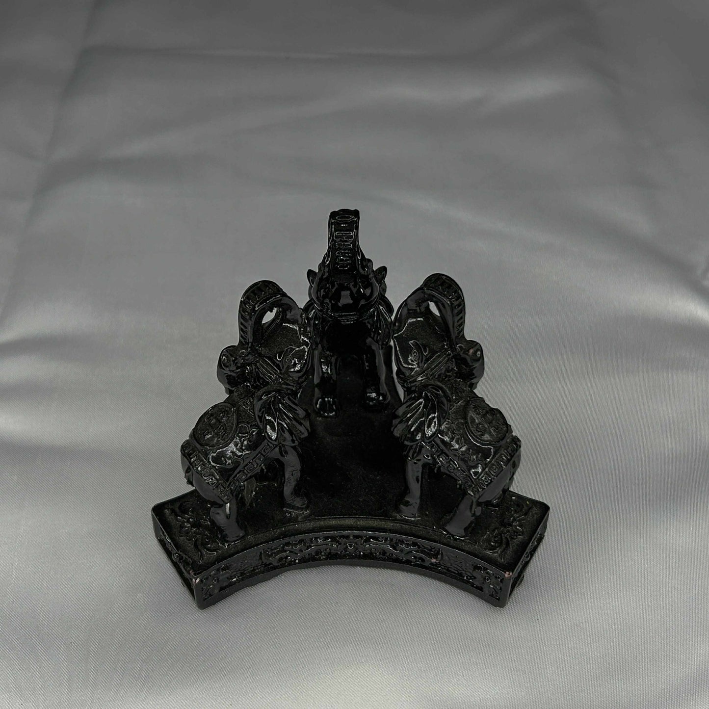 Black Lucky Elephant Sphere Holder
