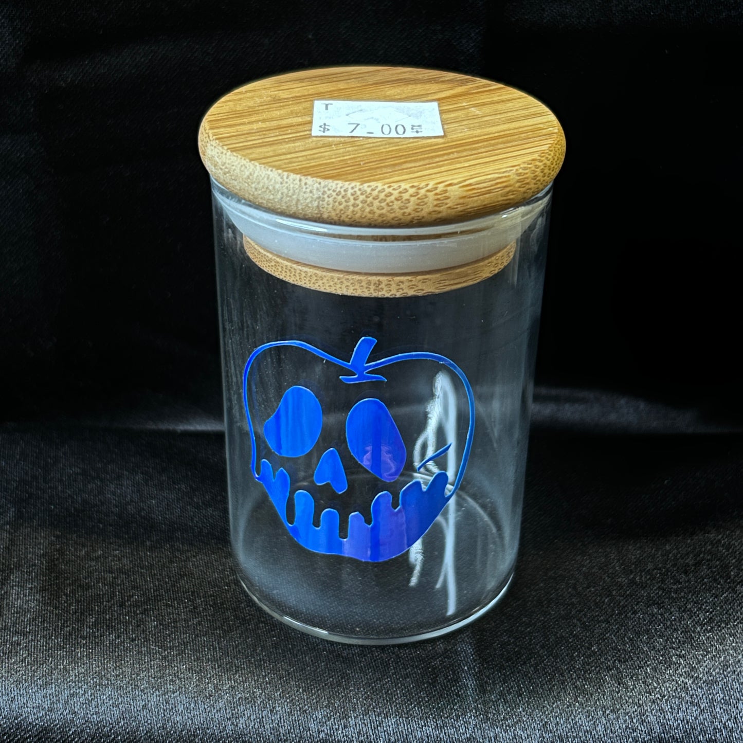 Herb Glass Jar w/ Wood Lid - 7oz