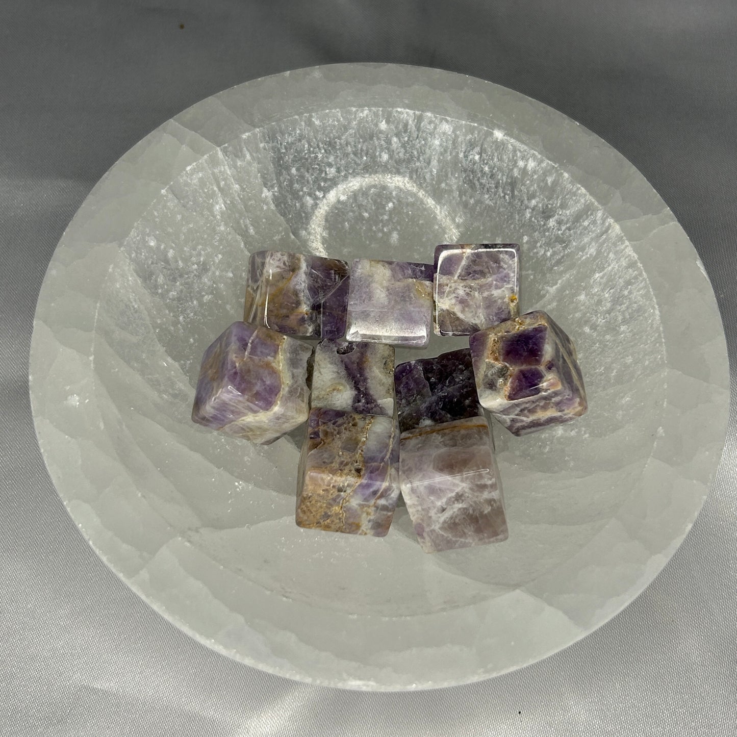 Chevron Amethyst Cubes