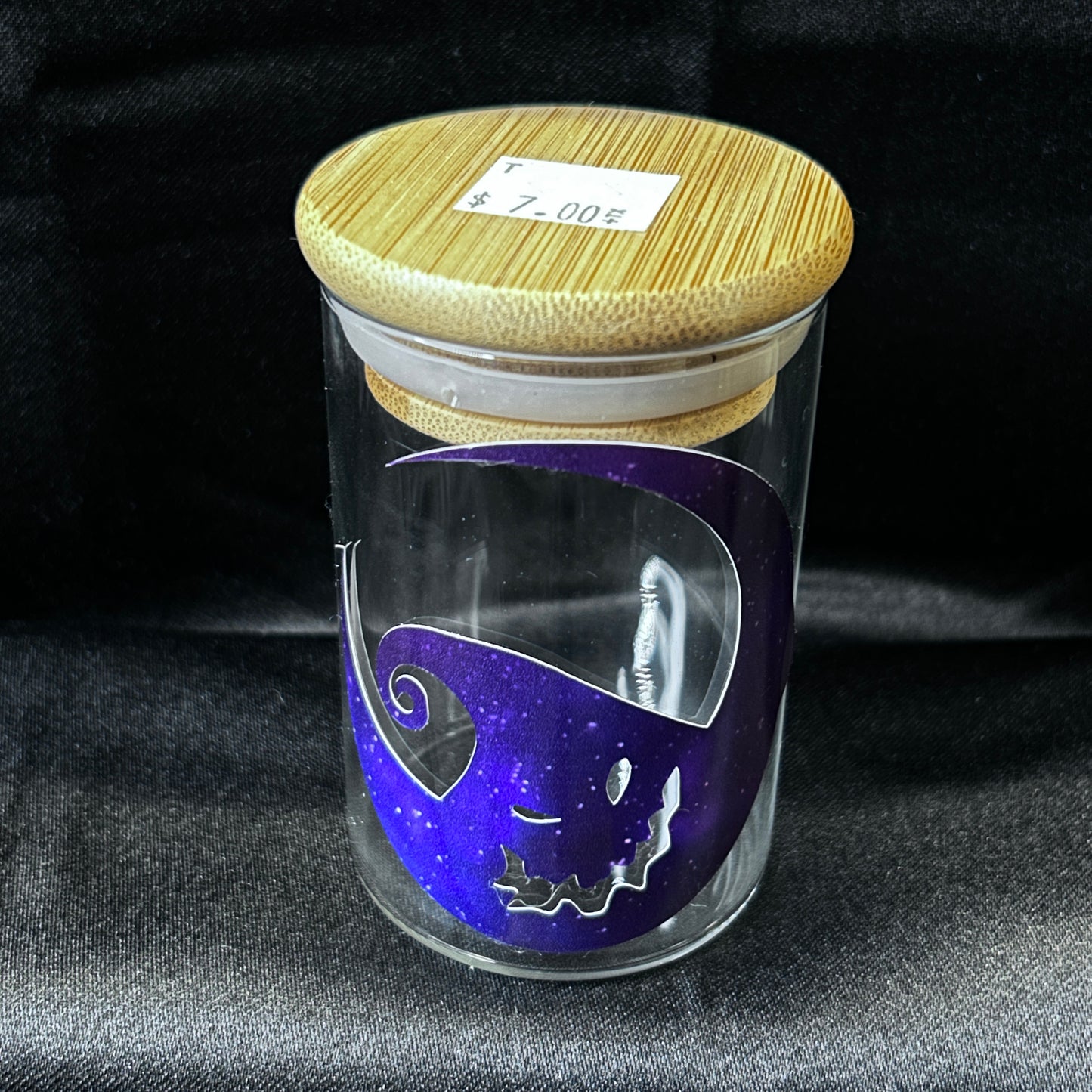Herb Glass Jar w/ Wood Lid - 7oz