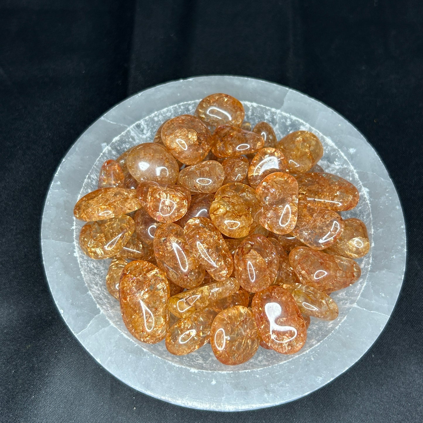 Crackle Quartz (Dark Orange)