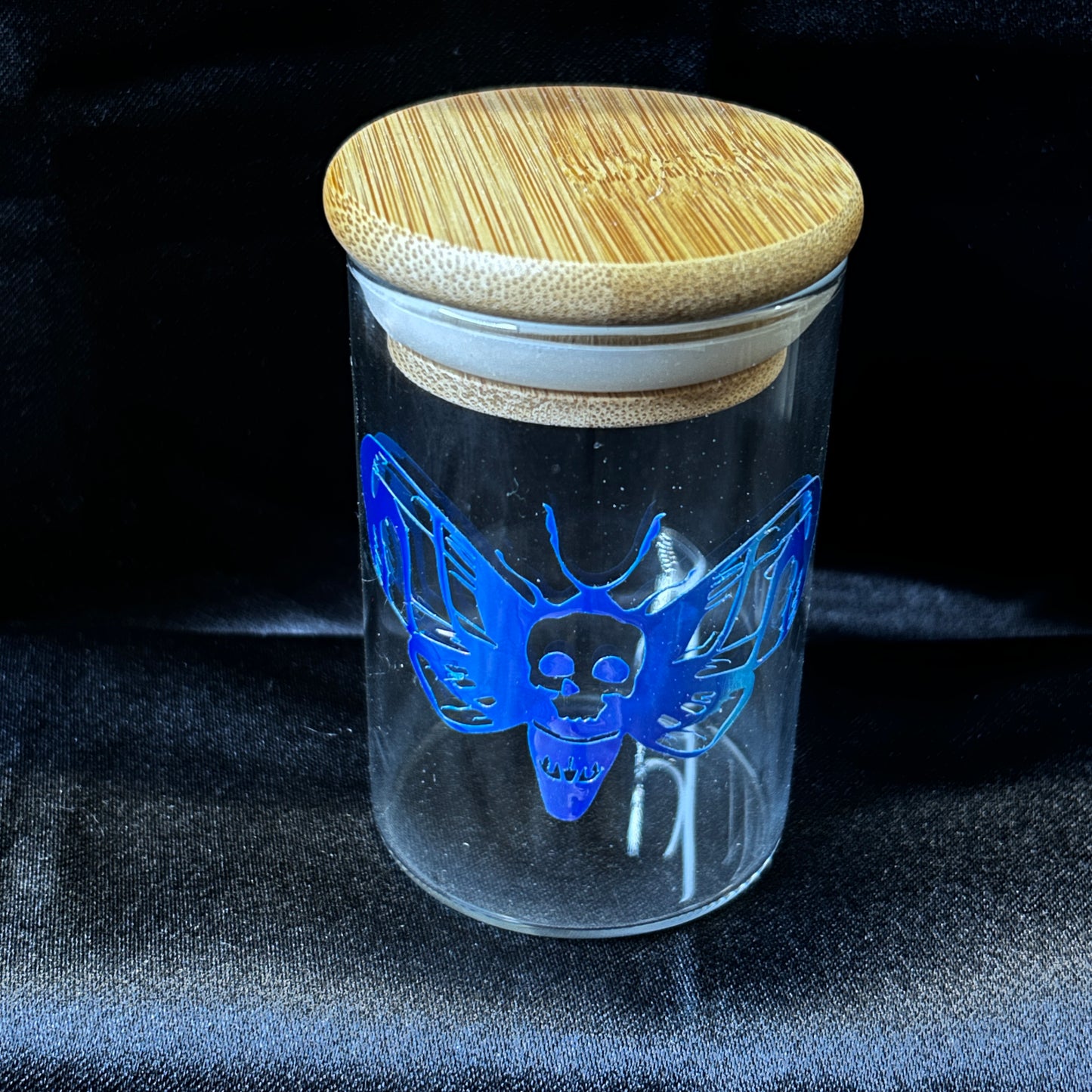 Herb Glass Jar w/ Wood Lid - 7oz