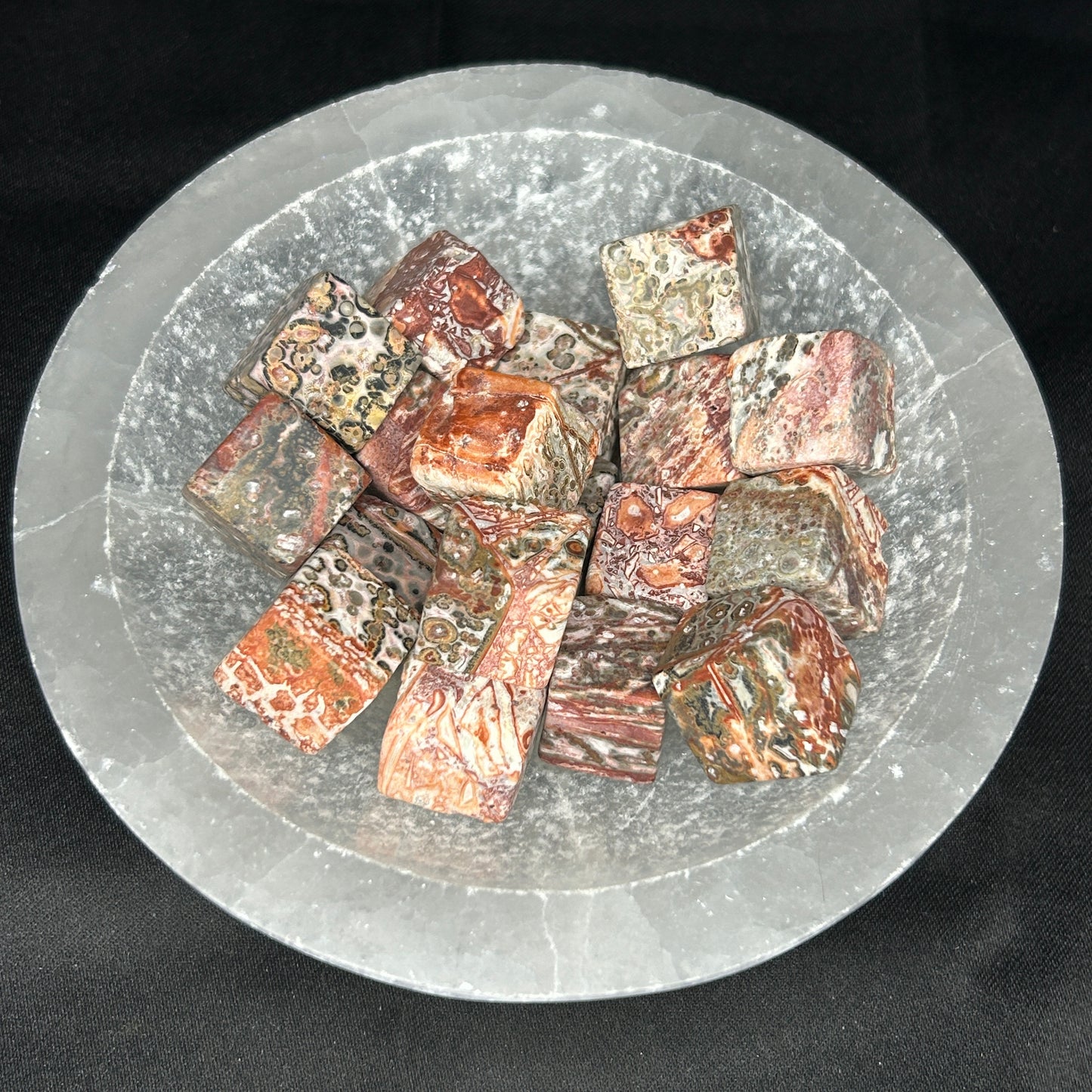 Red Leopard Skin Jasper Cubes