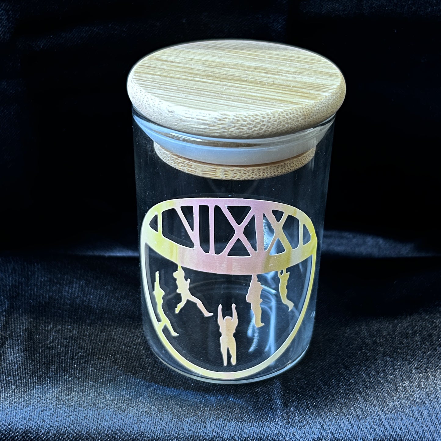 Herb Glass Jar w/ Wood Lid - 7oz