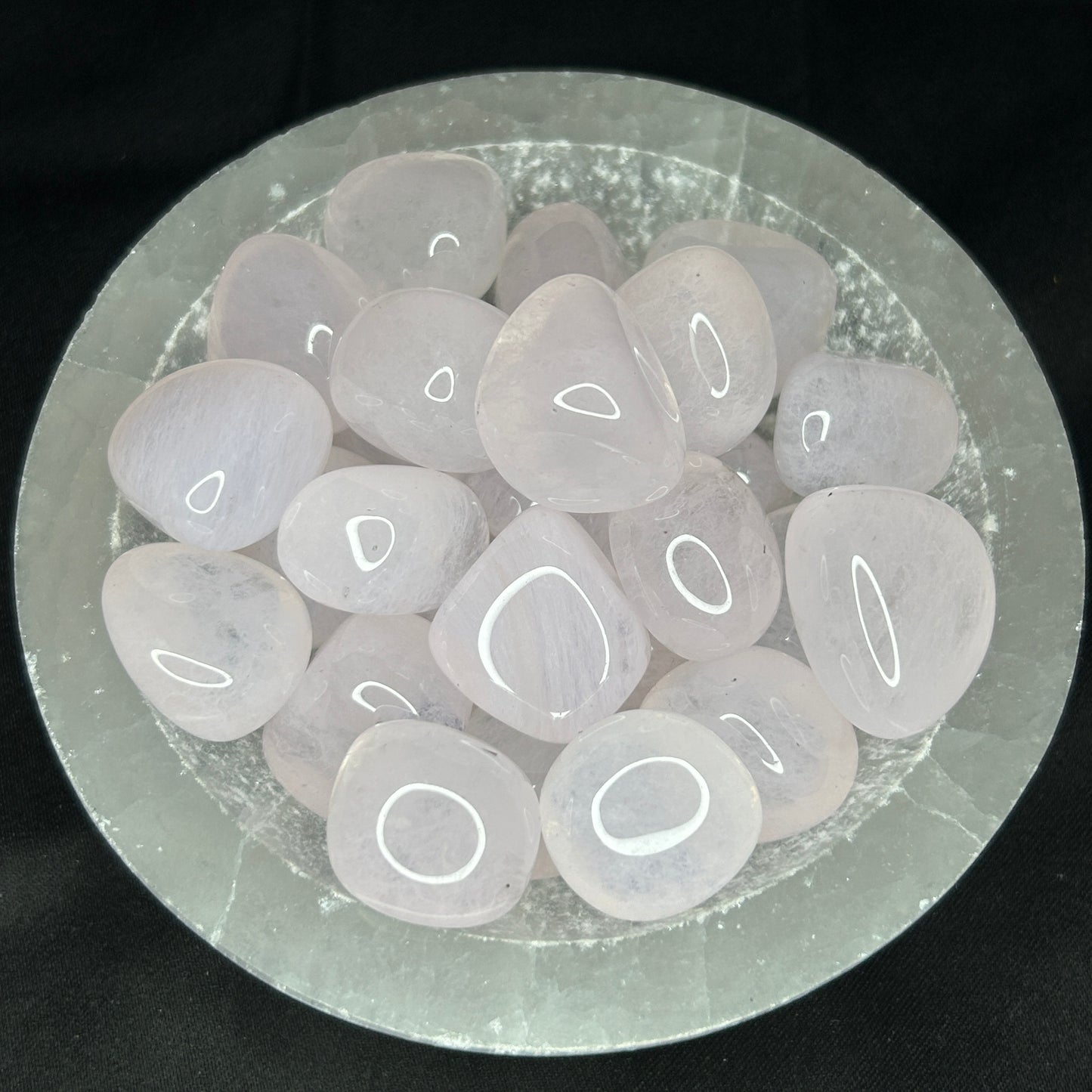 Pink Obsidian Tumbles (Man-Made)