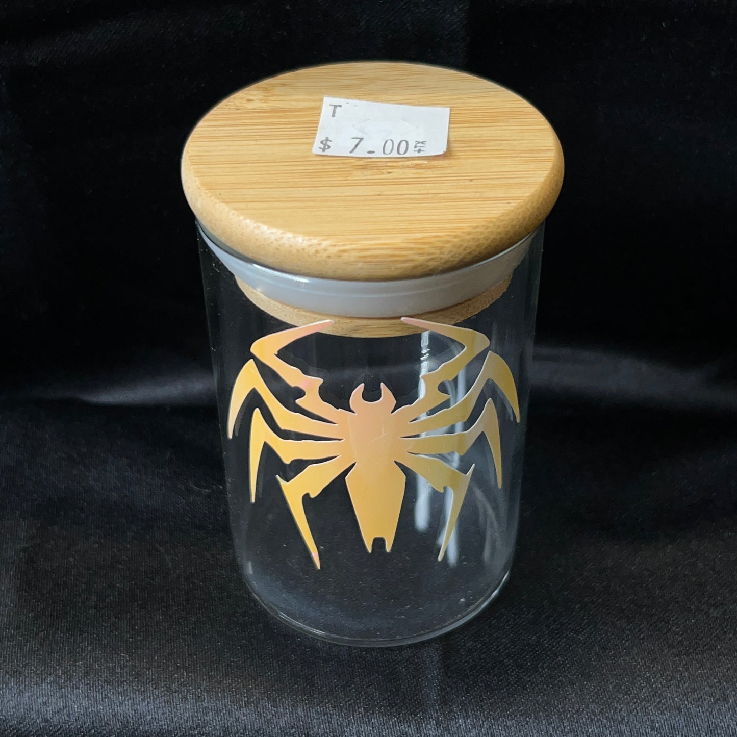 Herb Glass Jar w/ Wood Lid - 7oz