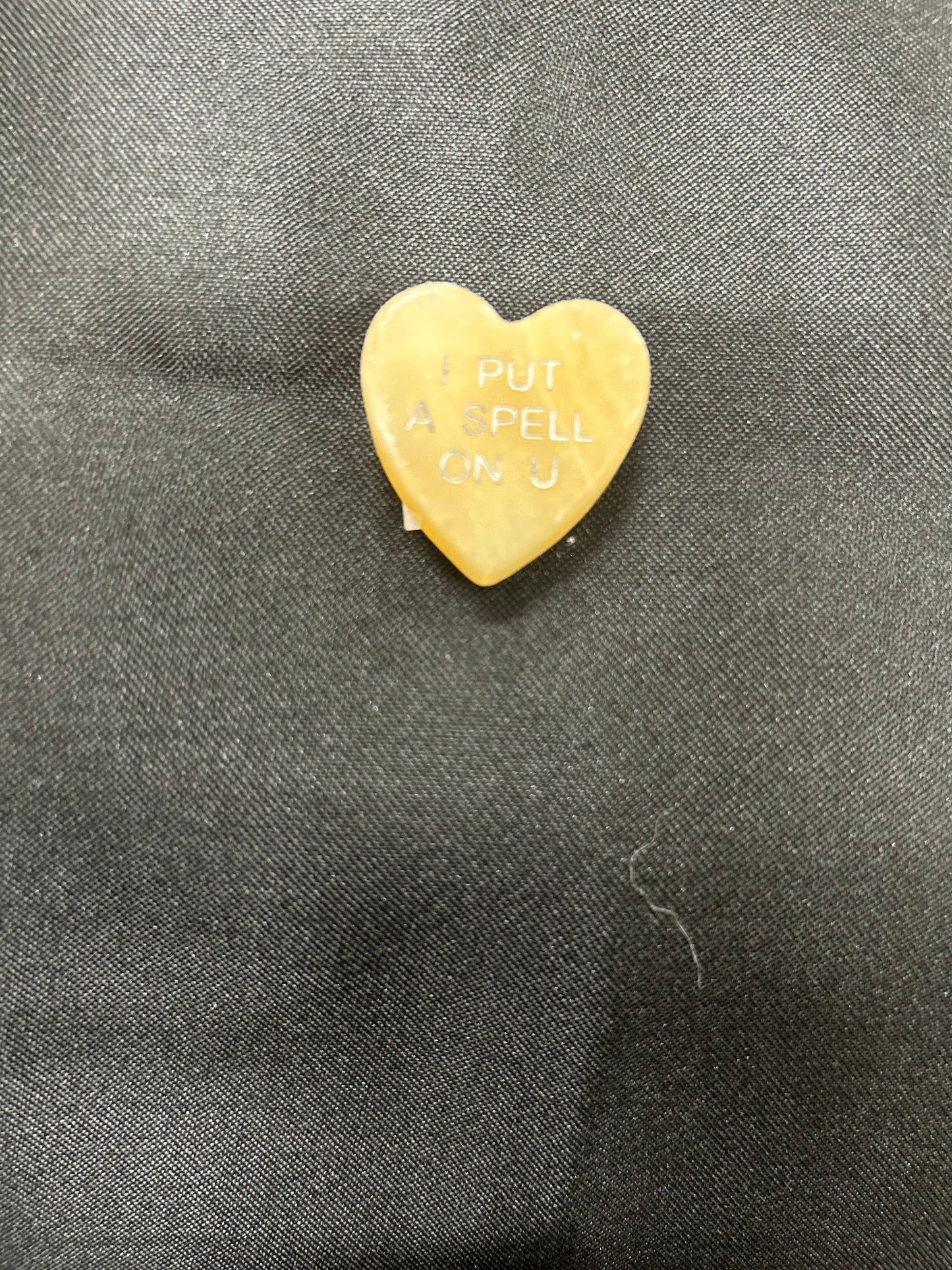 Yellow Calcite " I put a Spell on you" (Conversation hearts)