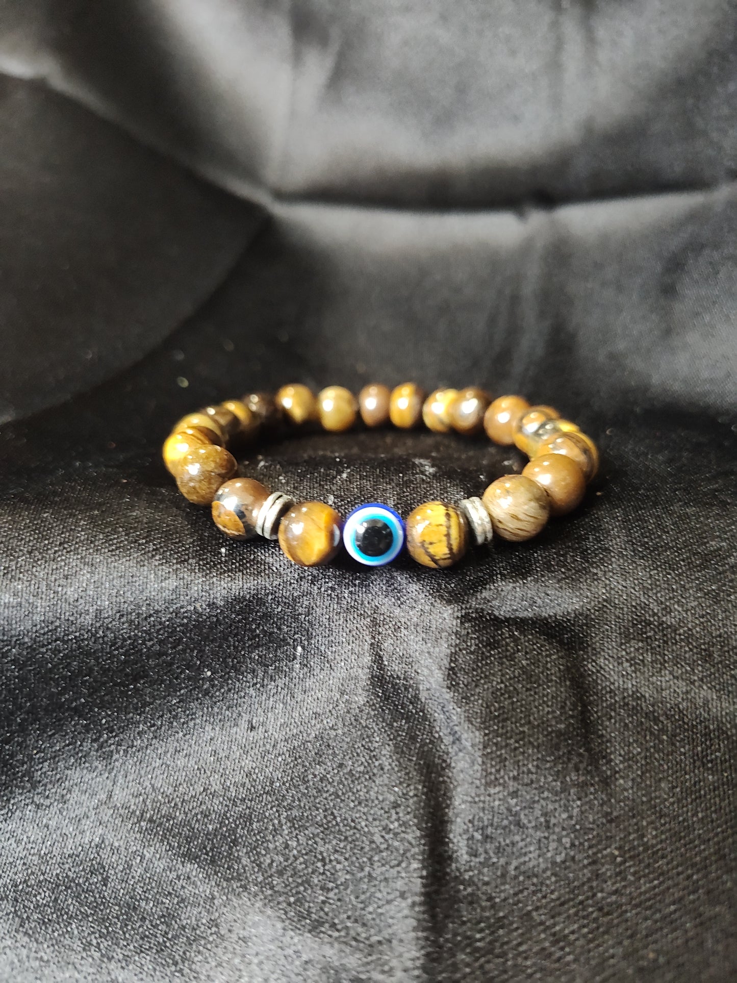 Tigers Eye Evil Eye Bracelet