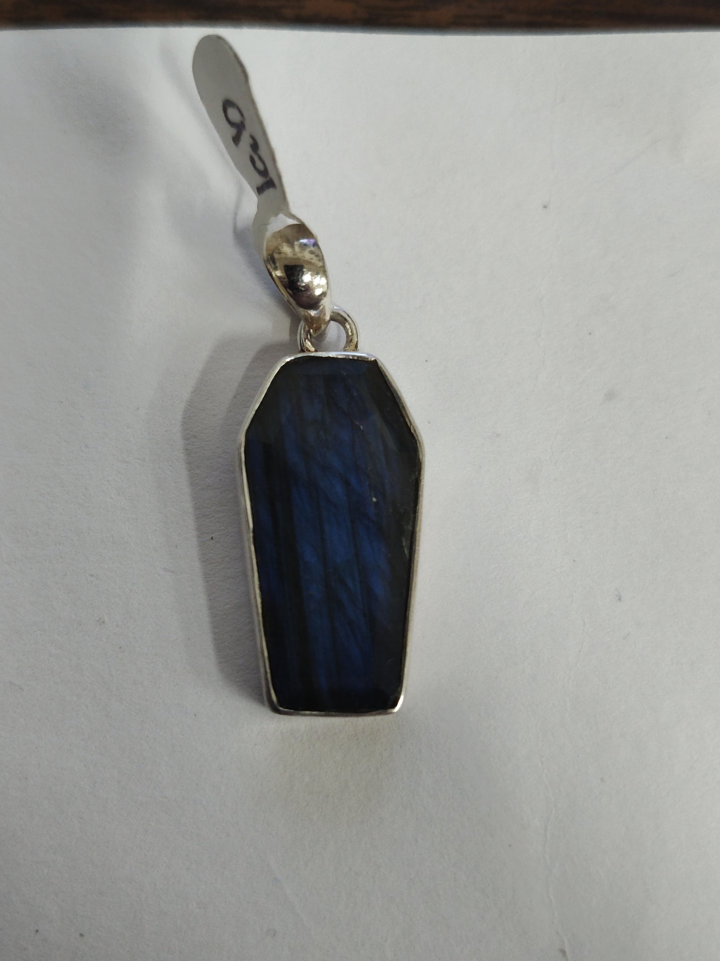 Crystal Coffin Necklace Pendants in Sterling Silver