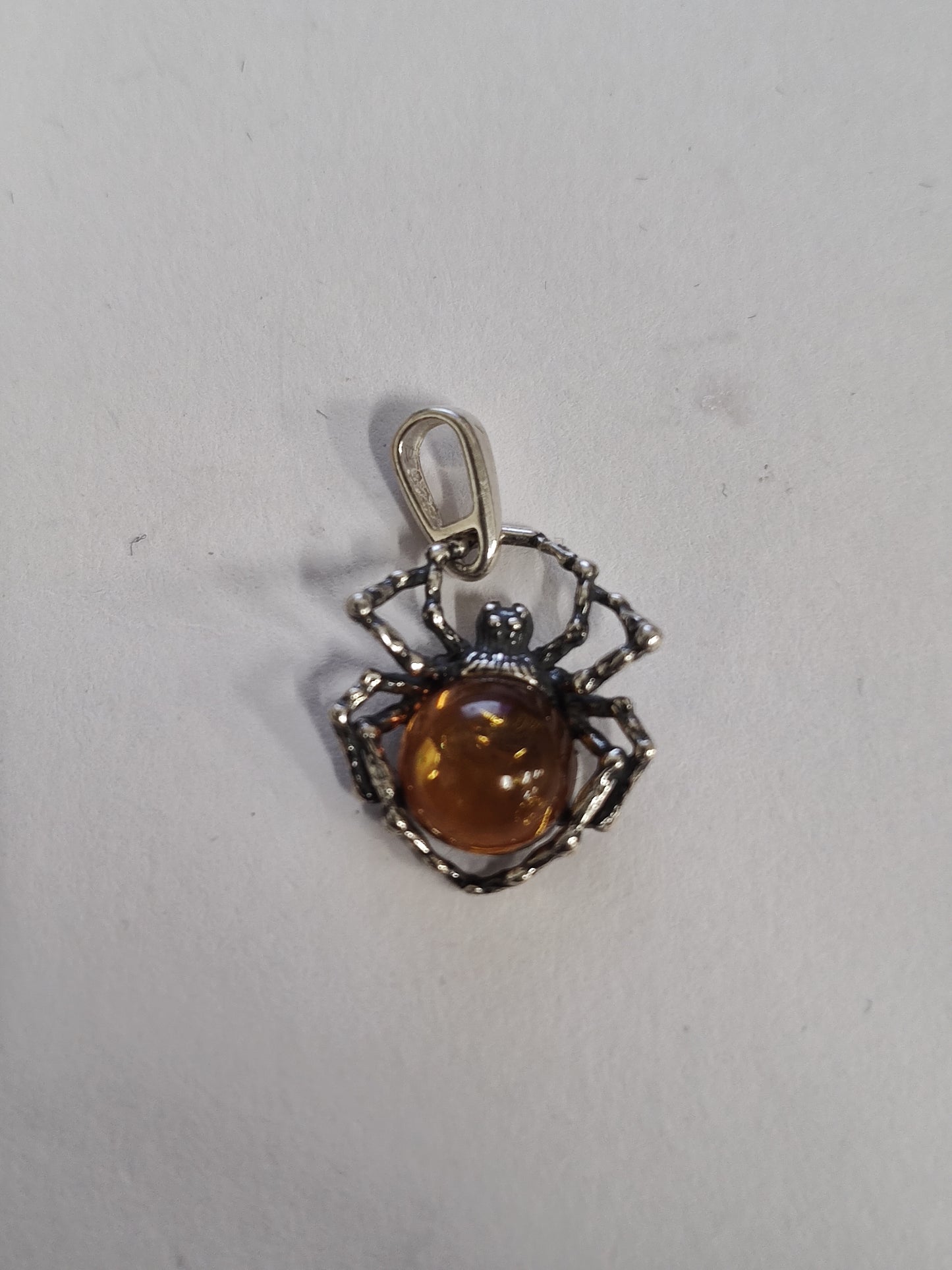 Baltic Amber in Sterling Silver Spider Setting