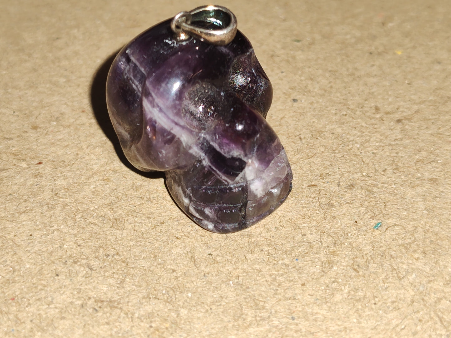 Chevron Amethyst Skull Amethyst