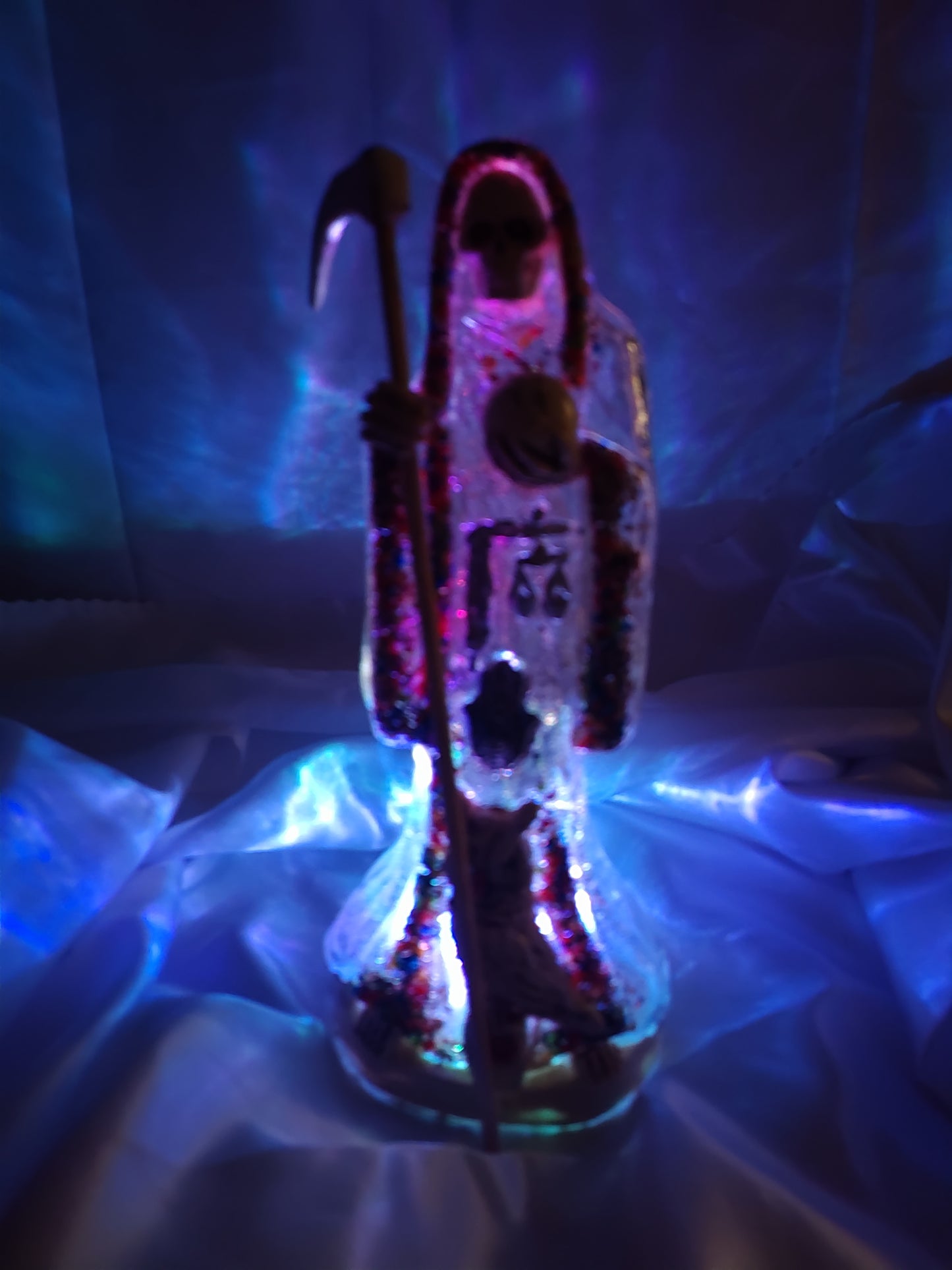 Light-Up Santa Muerte Statue (Dressed/ Consecrated)