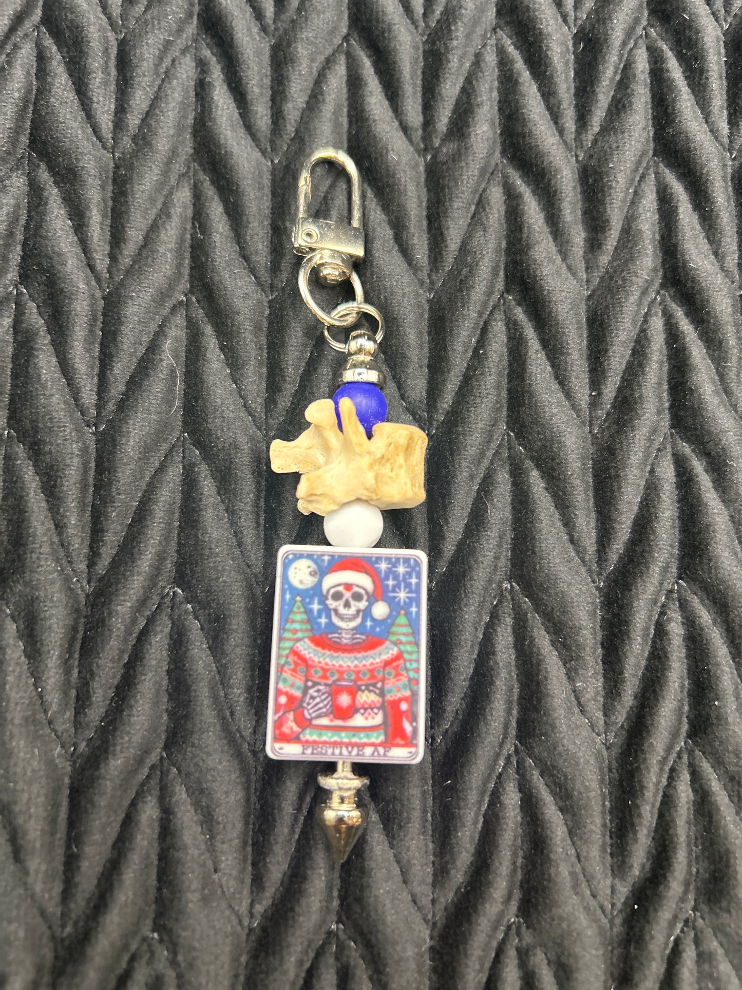 Vertebrae Keychain ("Festive AF")