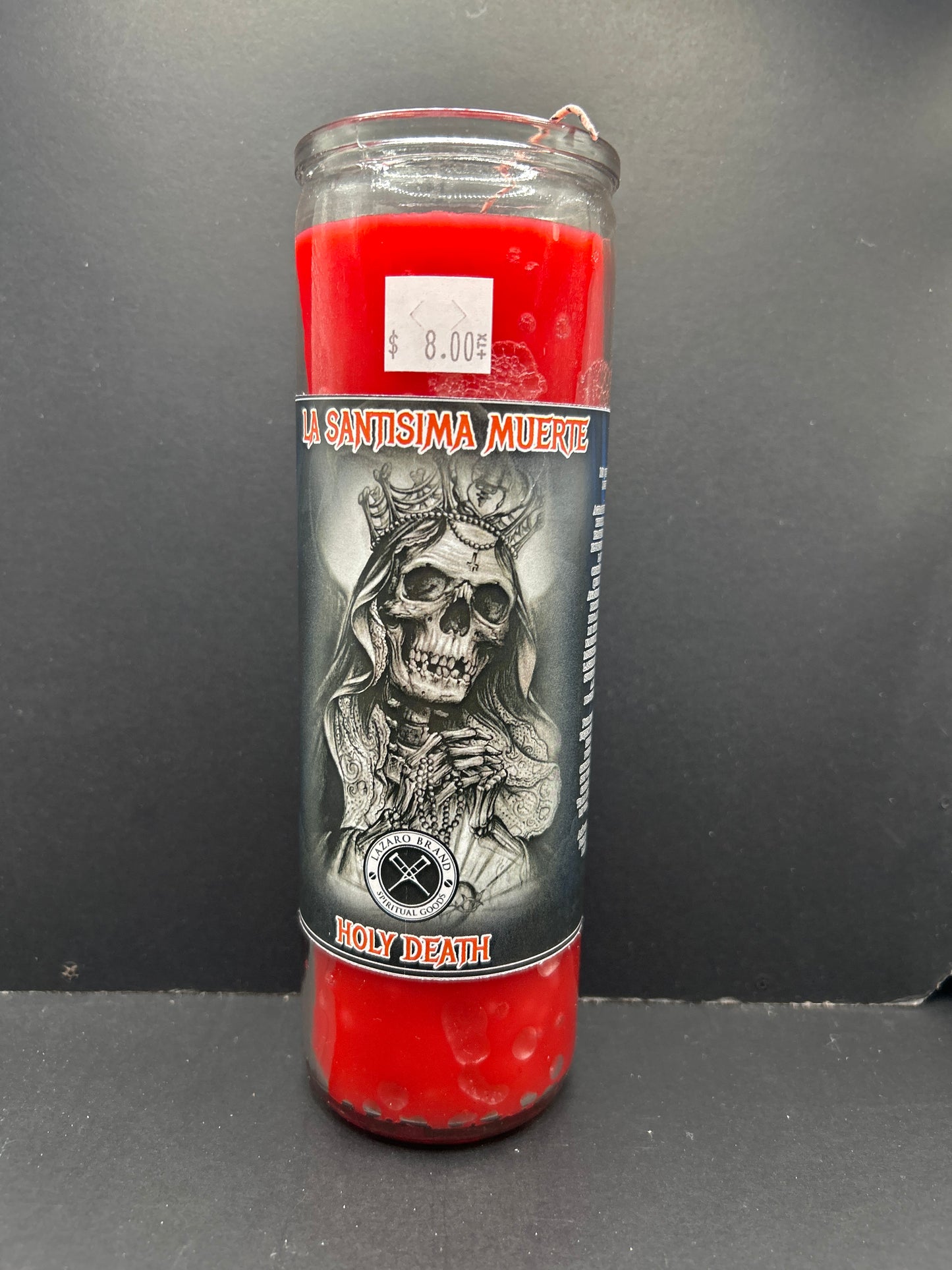 Holy Death Candle (Red) - La Santisima Muerte