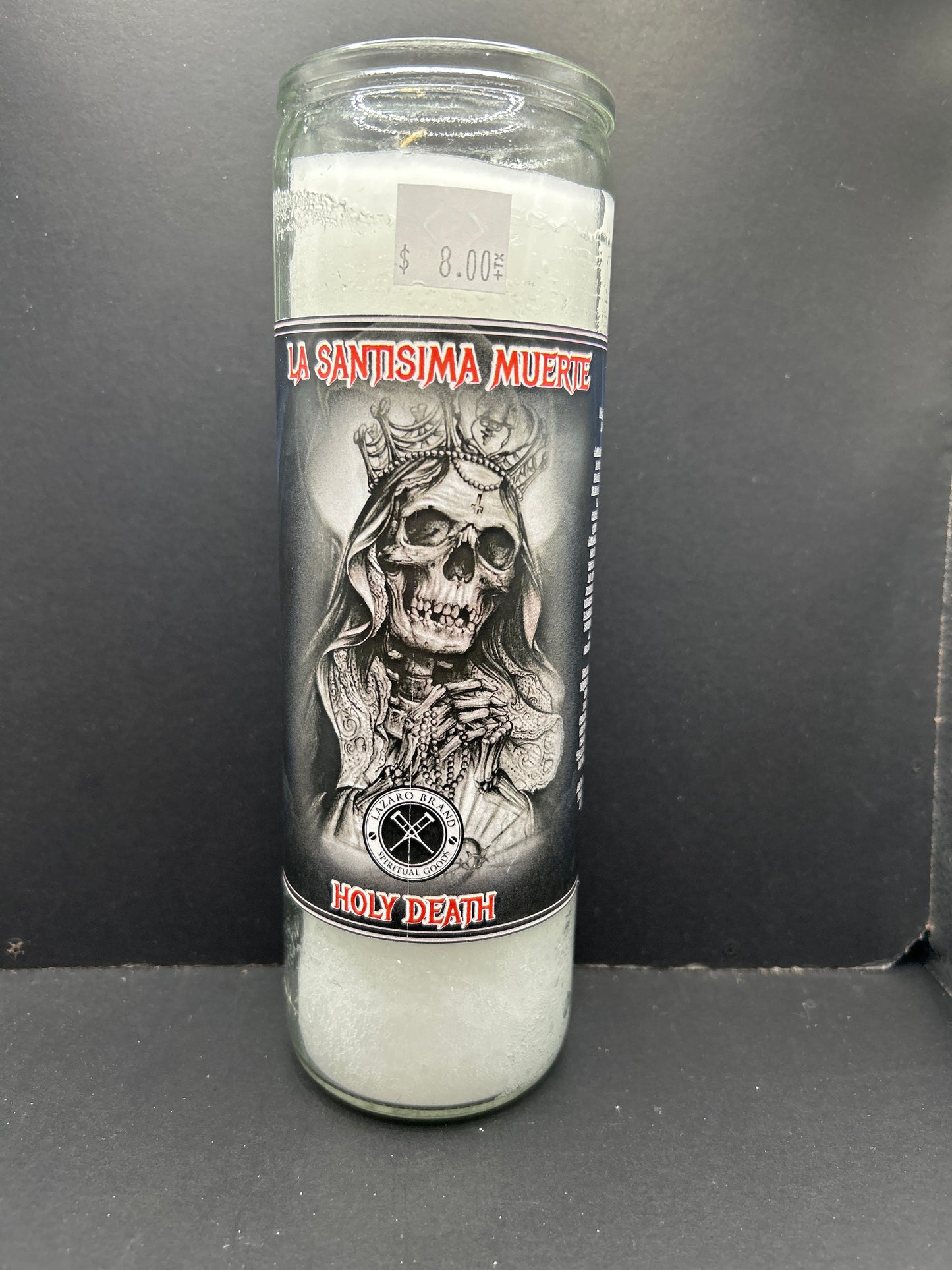 Holy Death Candle (white) - La Santisima Muerte