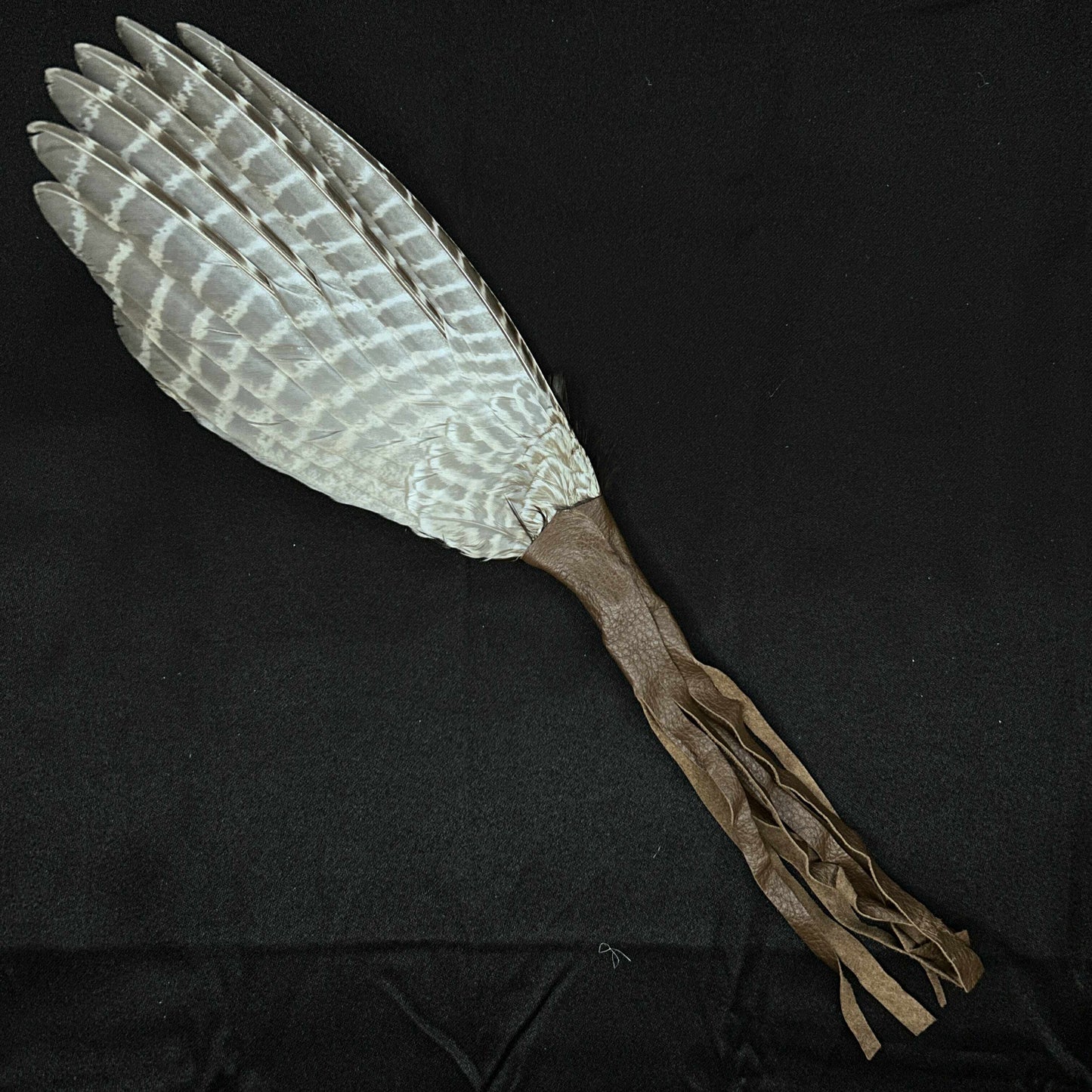 Smudge Fan Hand-Made with Turkey Feathers (Small)