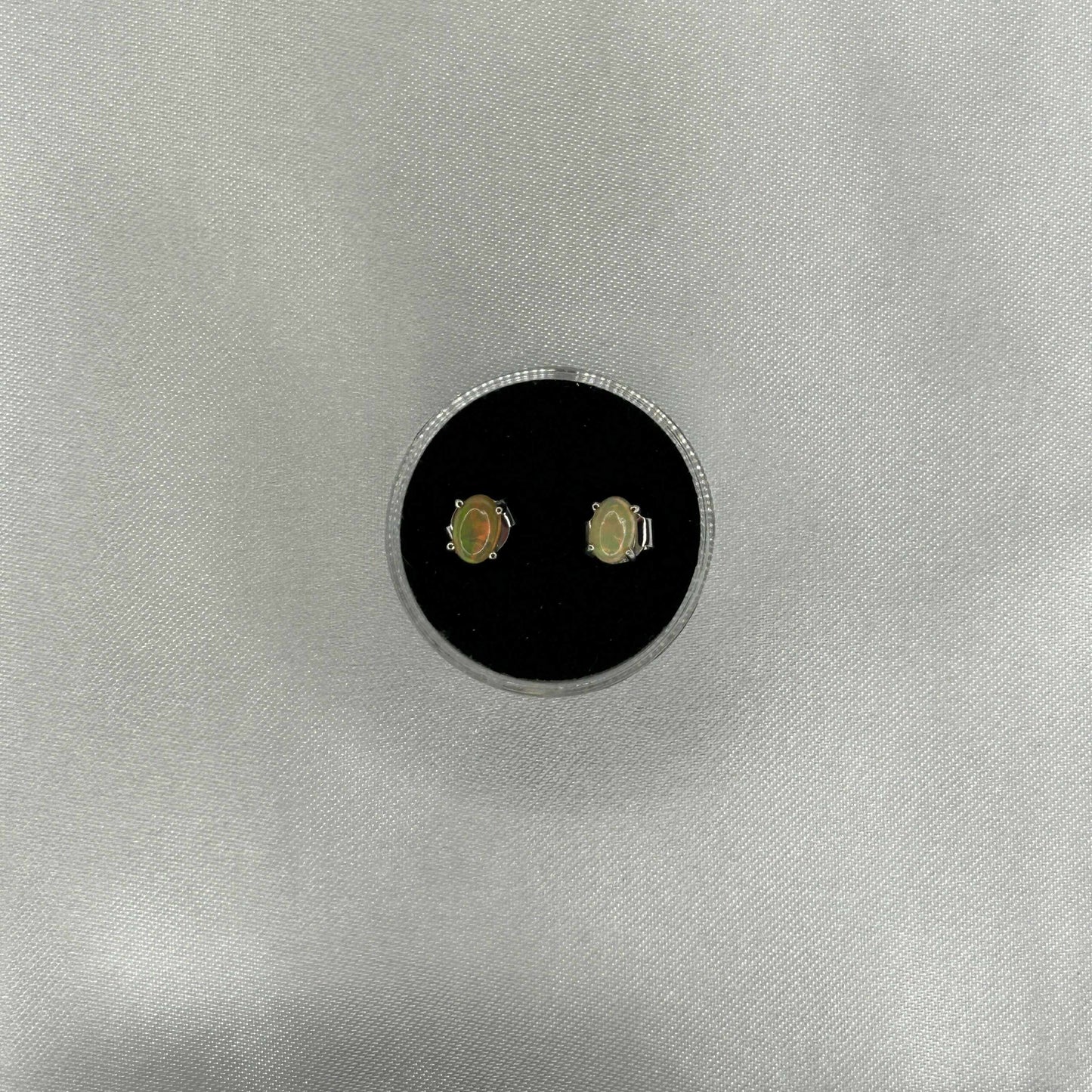 Ethiopian Opal Oval Cut Earrings