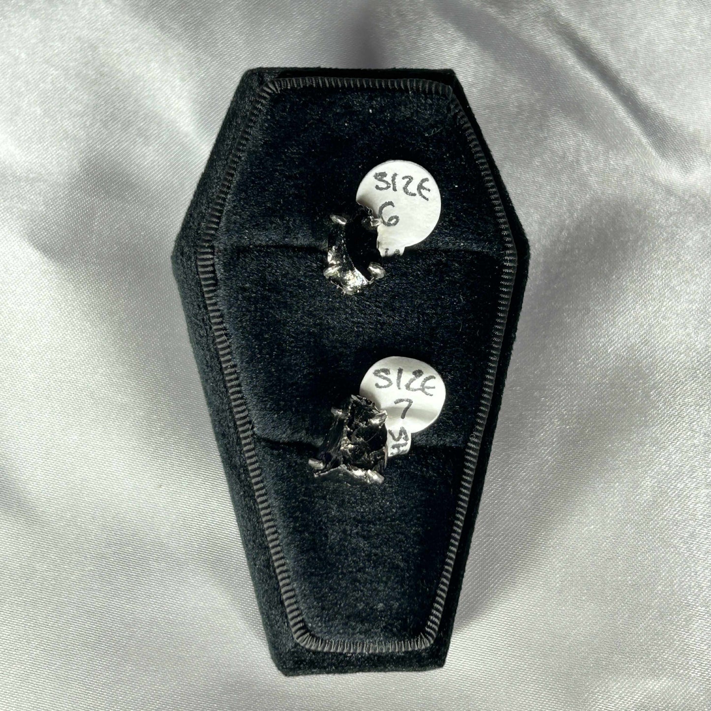 Shungite Sterling Silver Large Raw Cut Ring