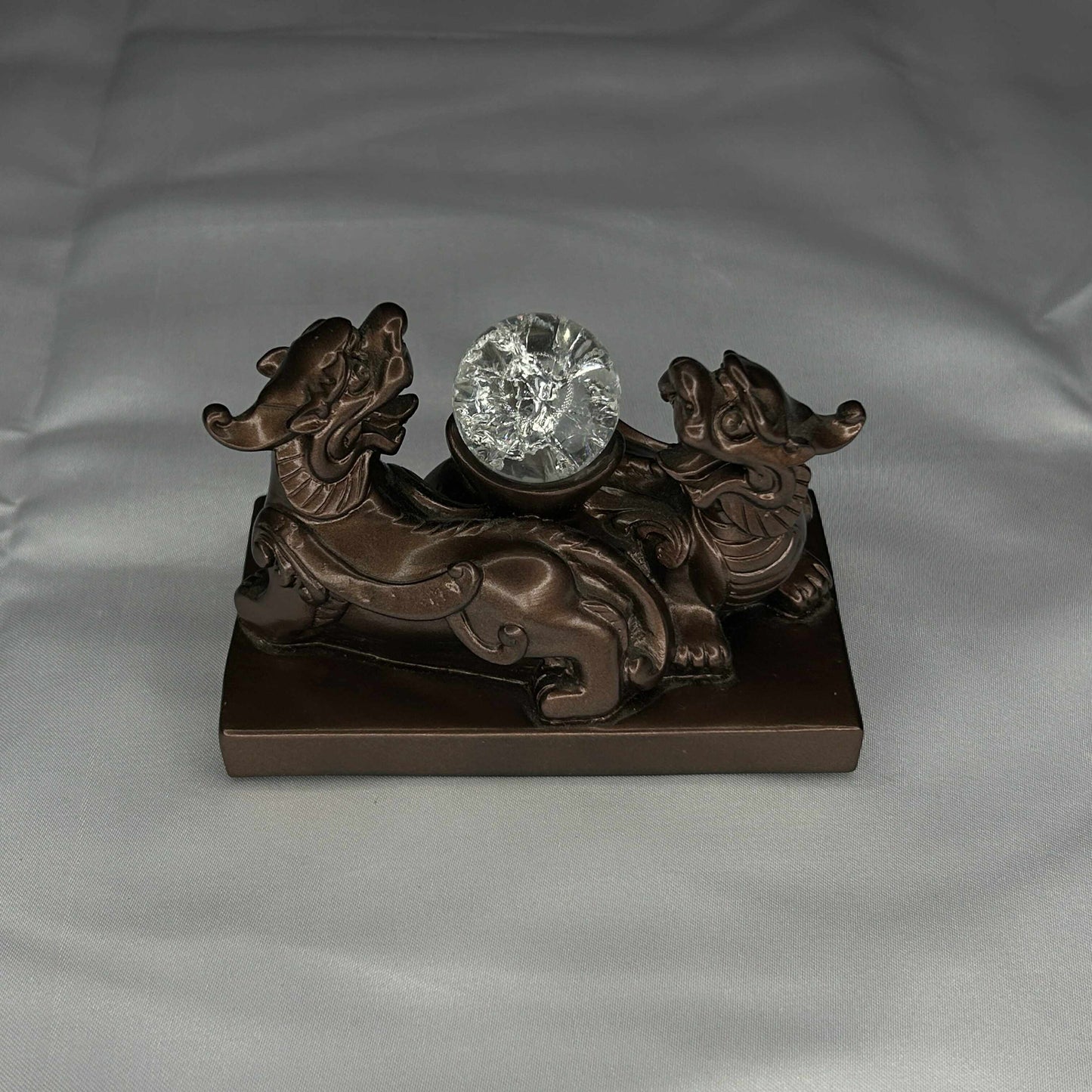 Double Pixiu Bronze Stand