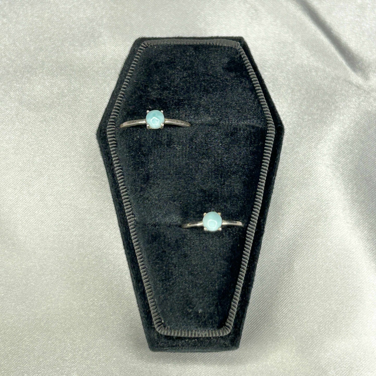 Larimar Sterling Silver Circular Ring