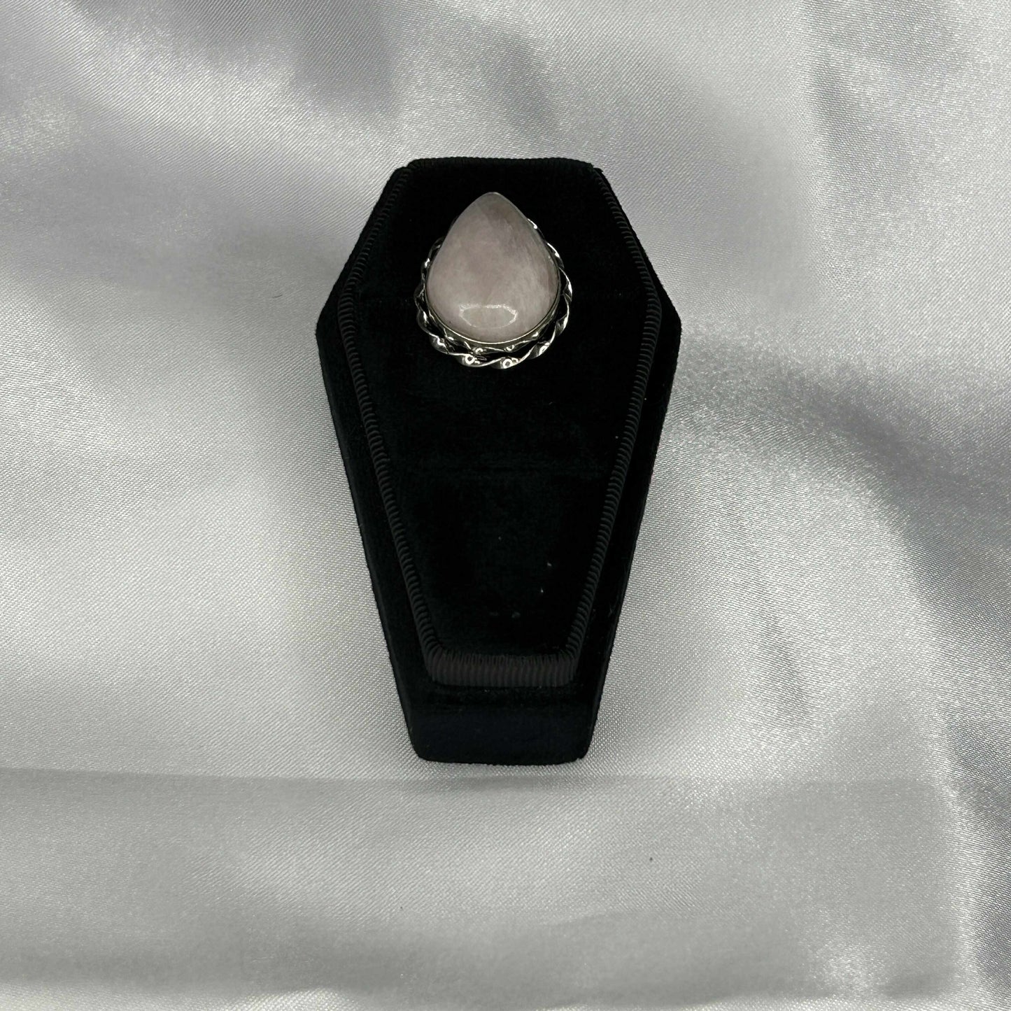 Pink Opal Rain Drop Cut Ring