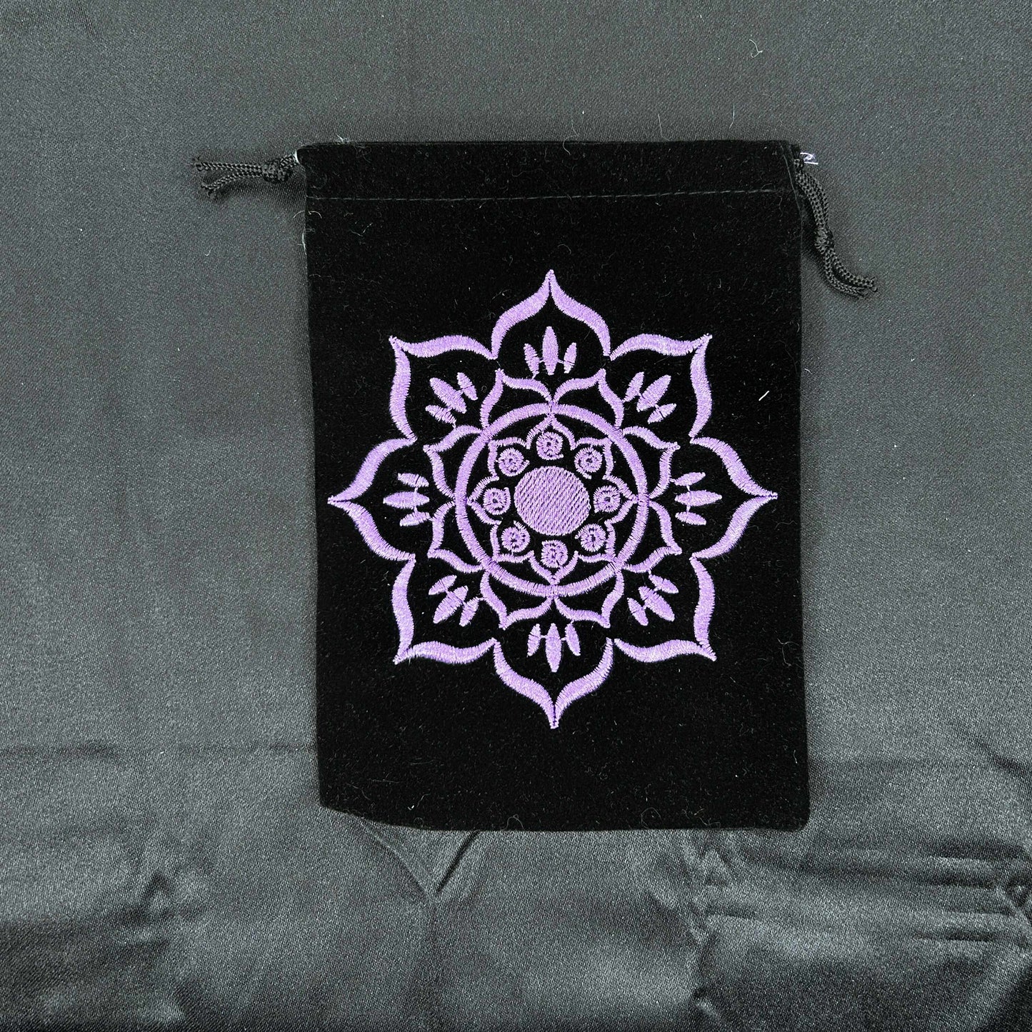 Black Velvet Embroidered Tarot Card Bags