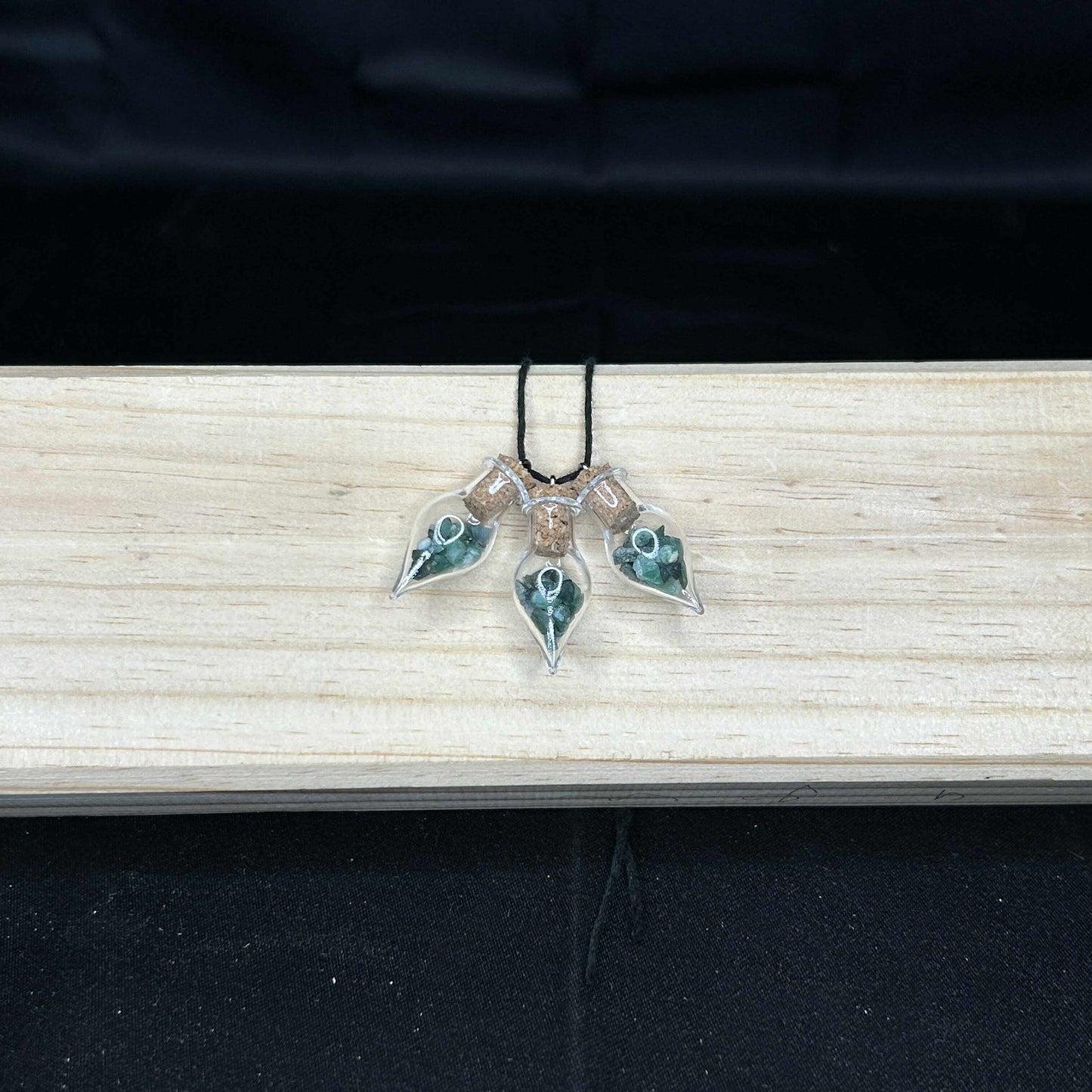 Emerald Chip Jar Pendants