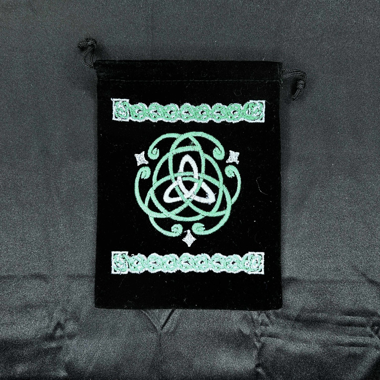 Black Velvet Embroidered Tarot Card Bags