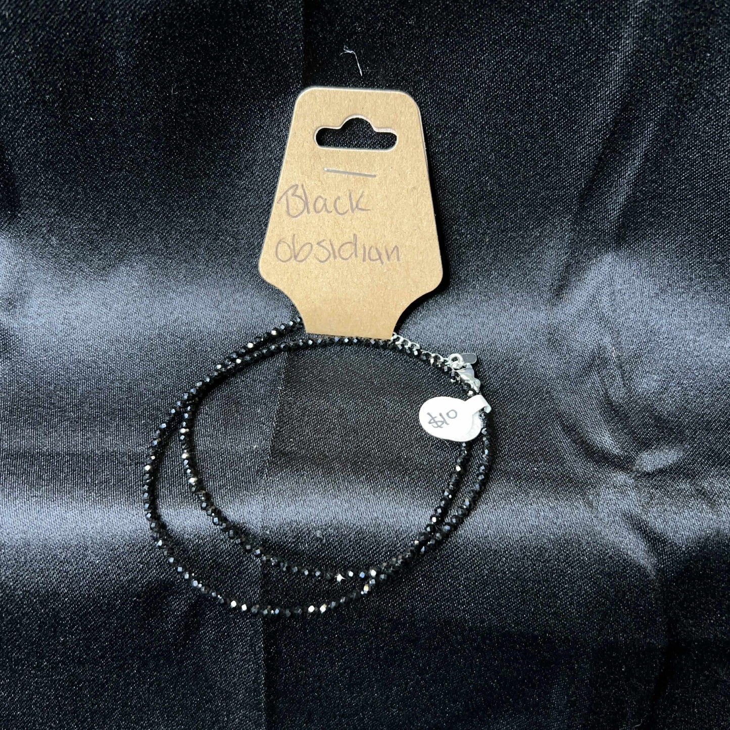 Black Obsidian Crystaline Necklace