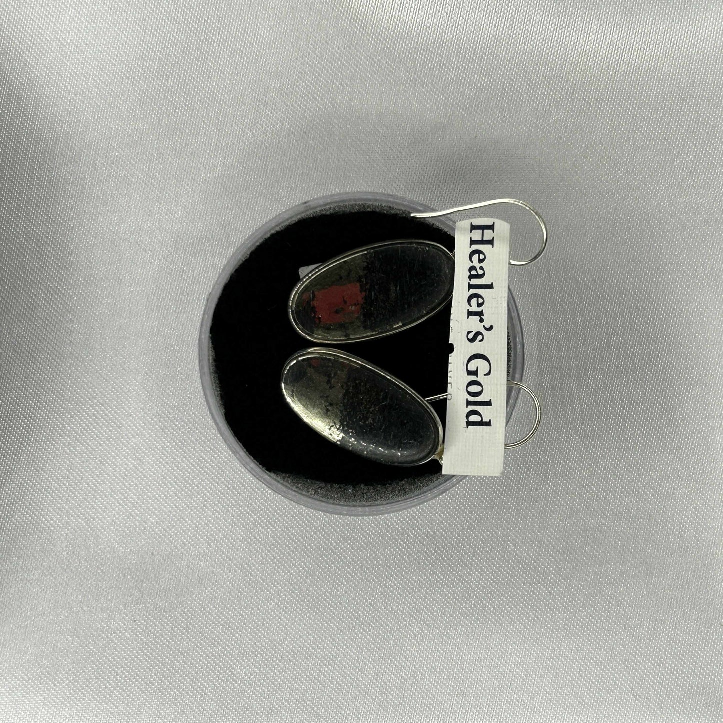 Healers Gold Oval Cut Earrings in Sterling Silver