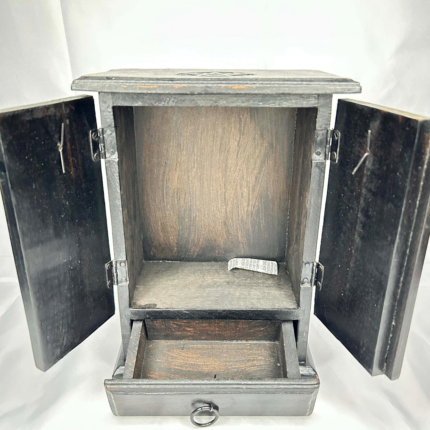18in Pentacle Black Cabinet with Draw