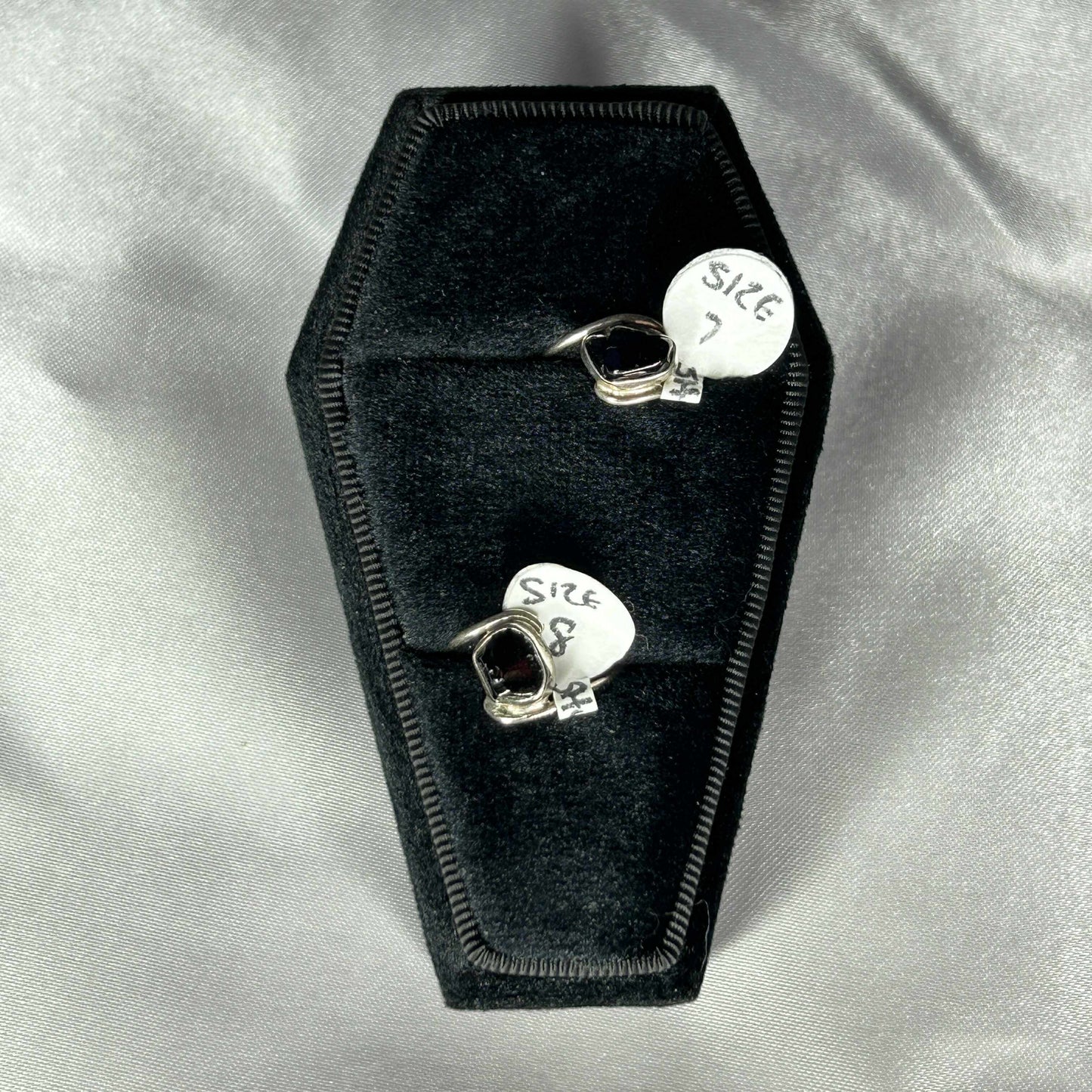 Shungite Sterling Silver Raw Cut Ring