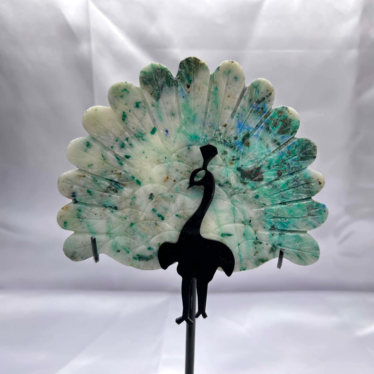 Crystal Peacock with Stand