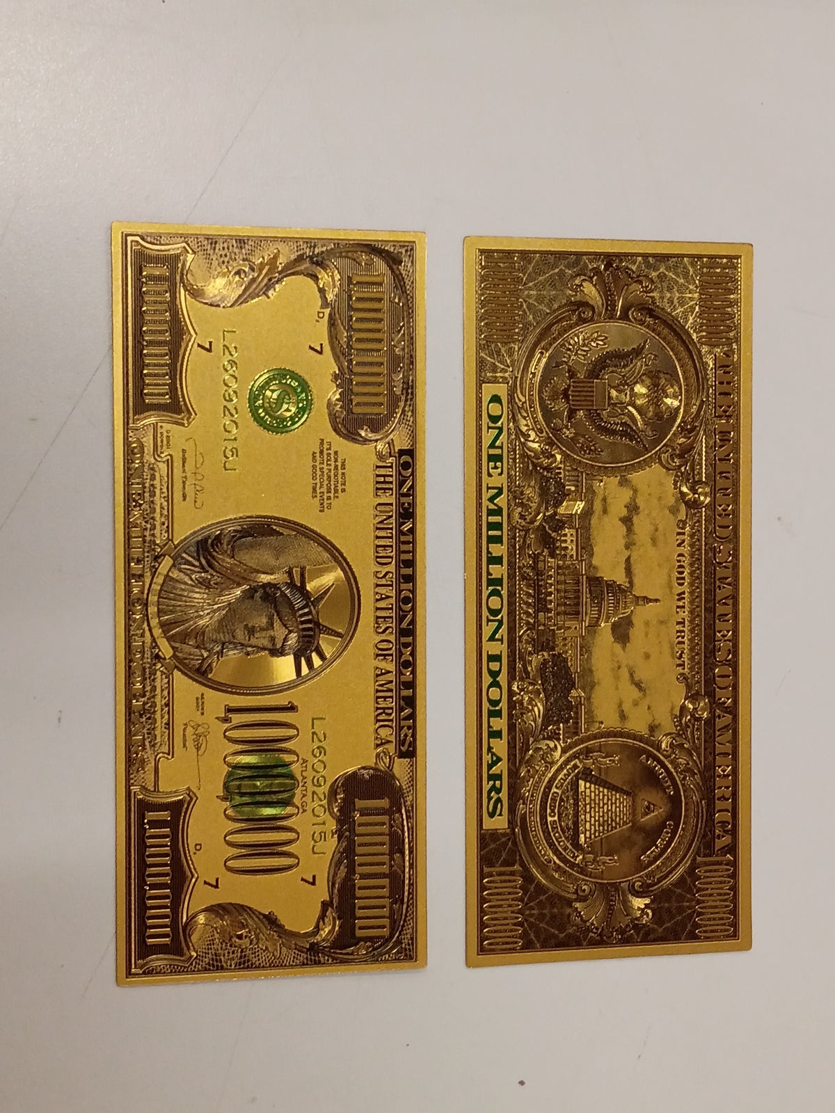 1,000,000 Gold Bill