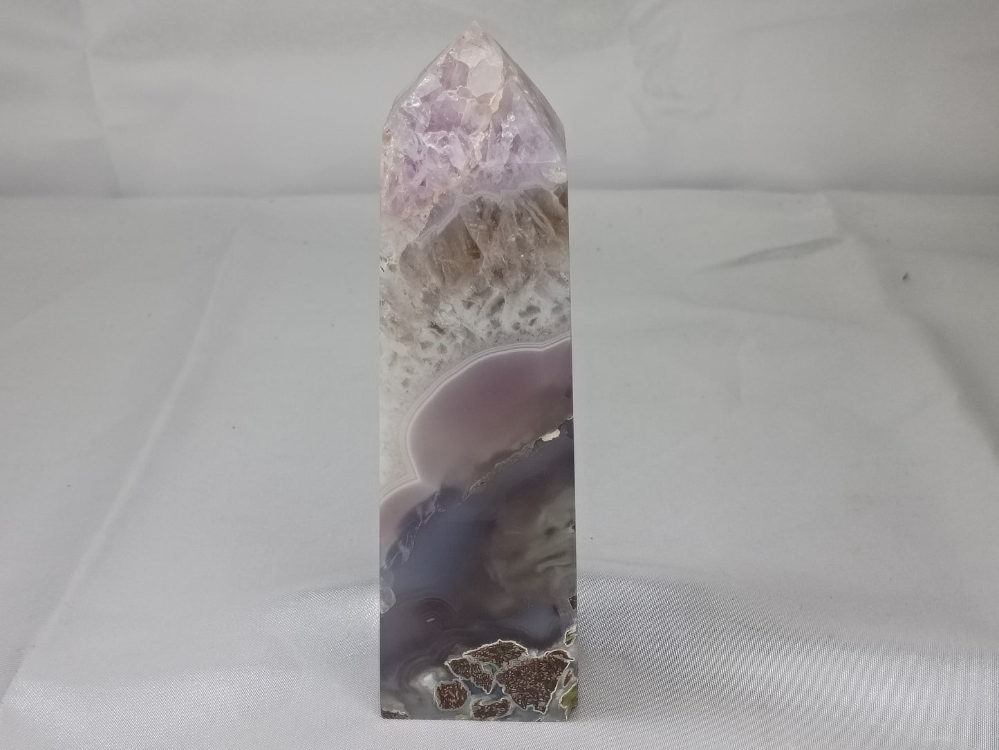 Amethyst and Crazy Lace Agate Towers