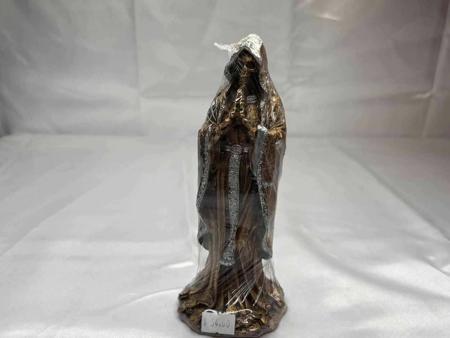 Golden Praying Santa Muerte 7"