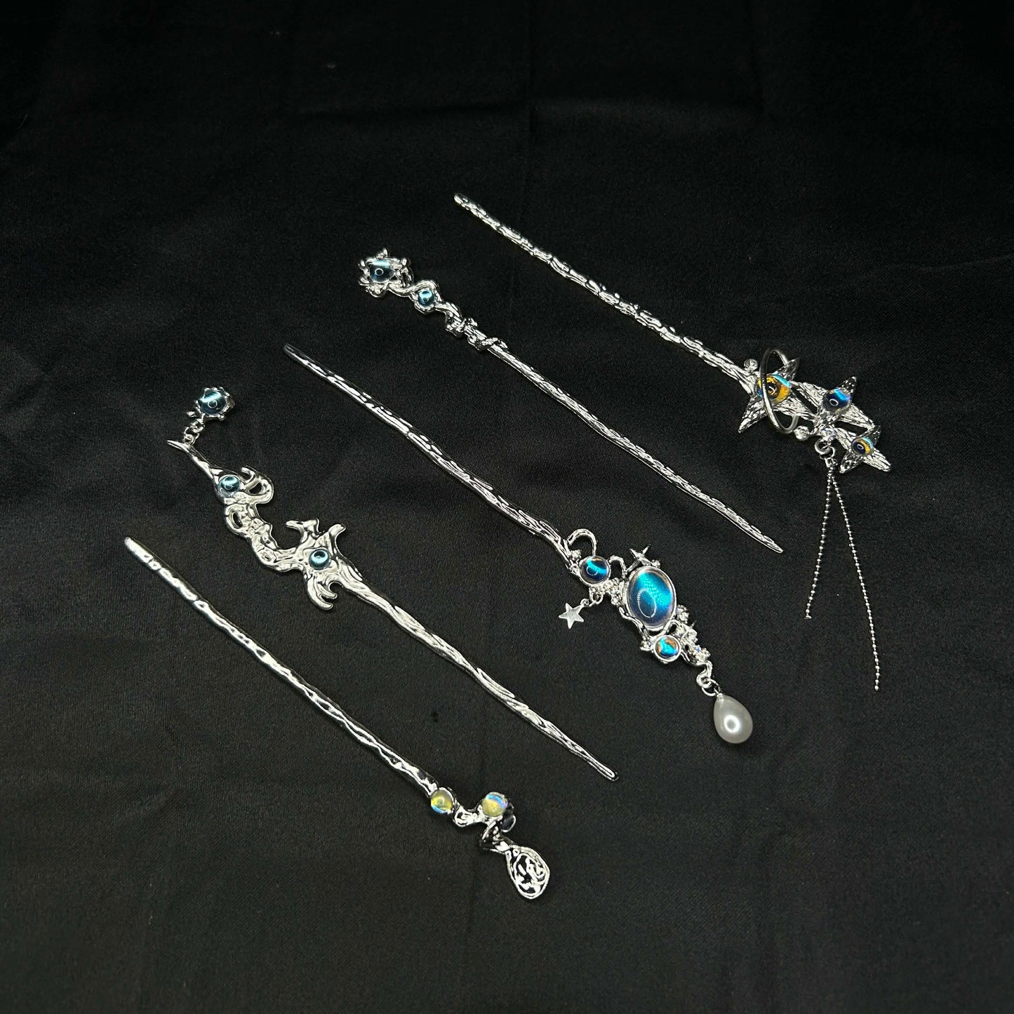 Silver Hair Pins