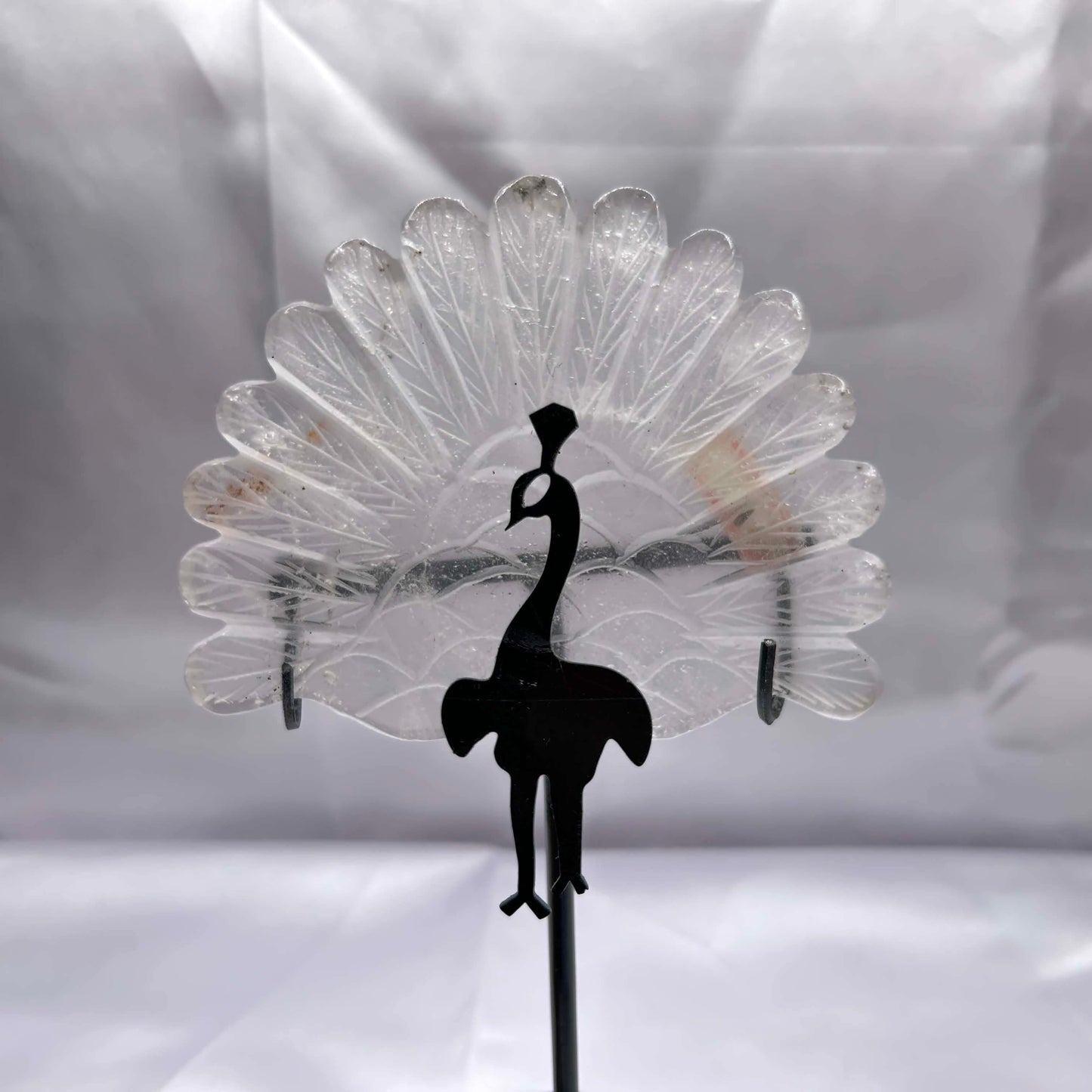 Crystal Peacock with Stand