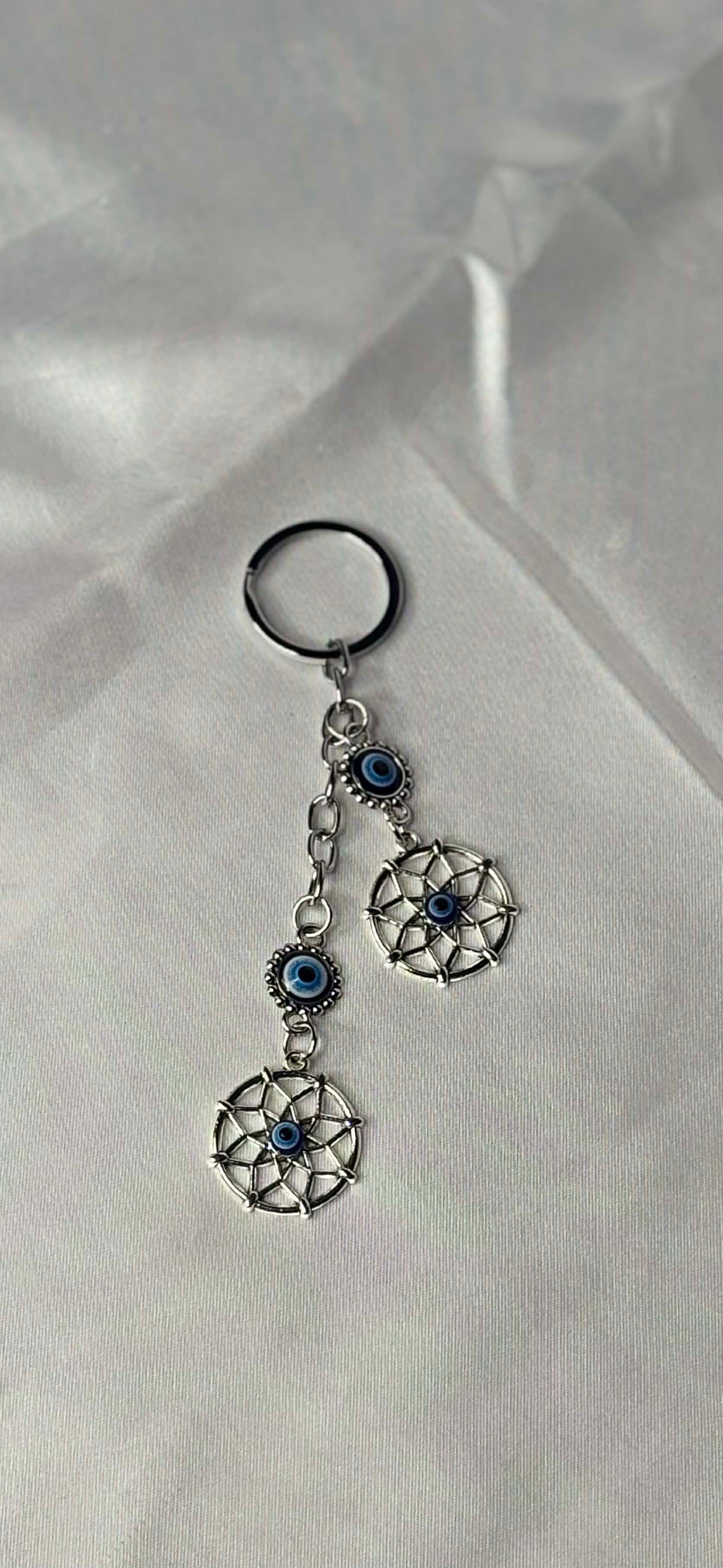 Evil Eye Key Chain with Mandala