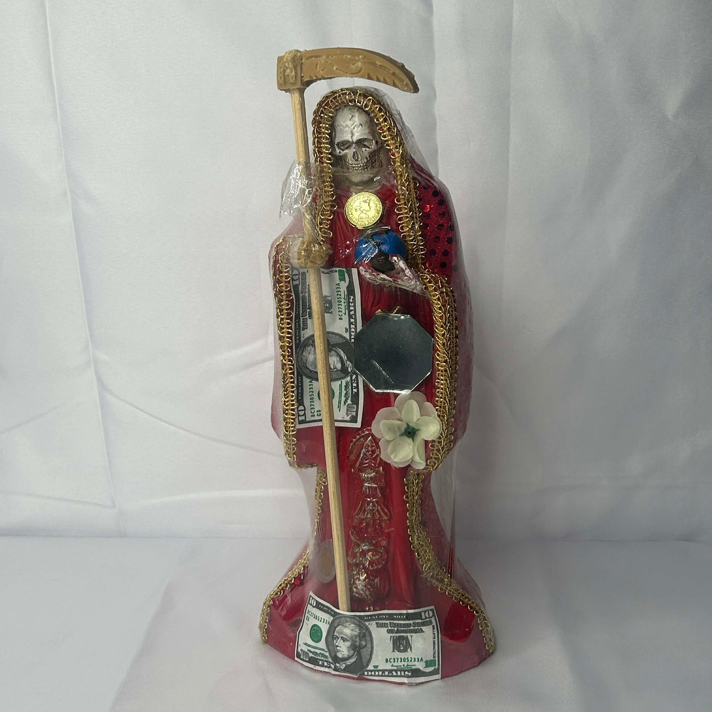 Red Santa Muerte Fully Dressed