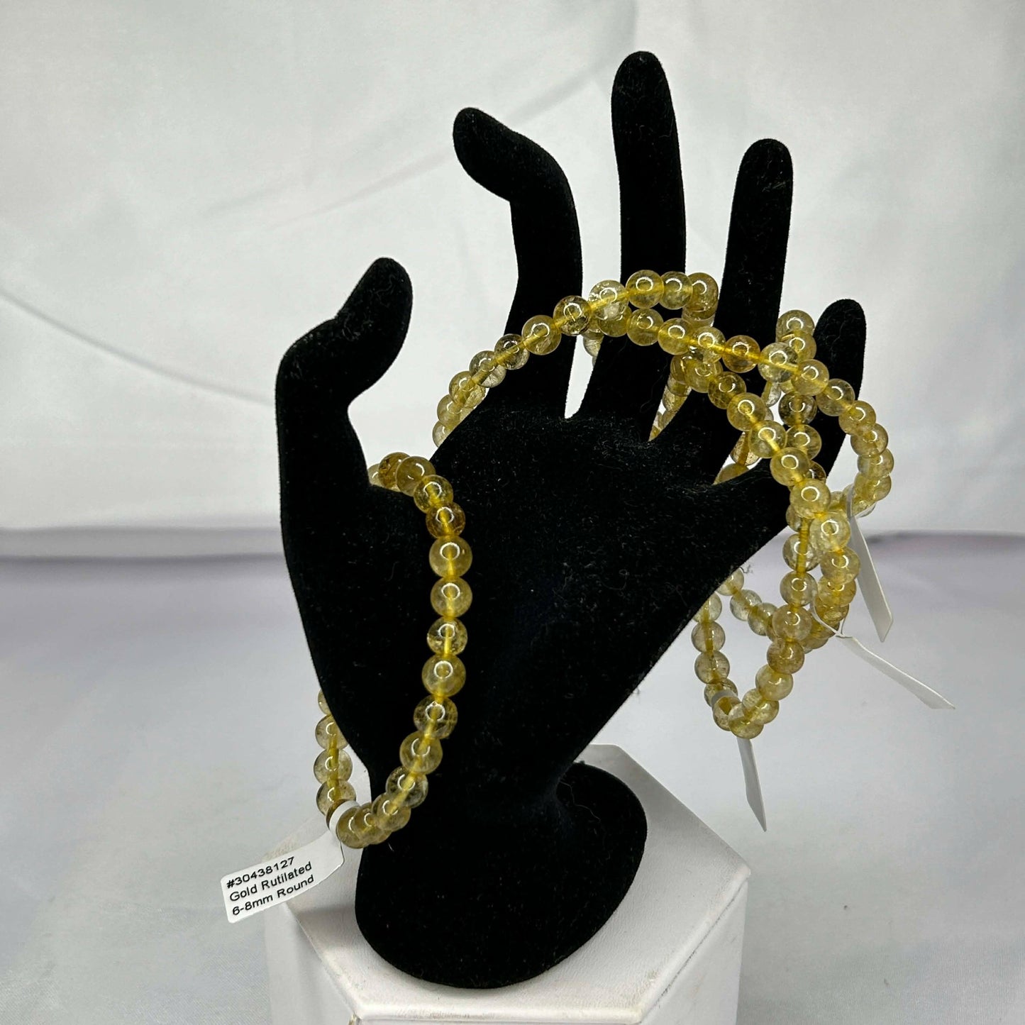 Bracelet 8mm Gold Rutile Quartz