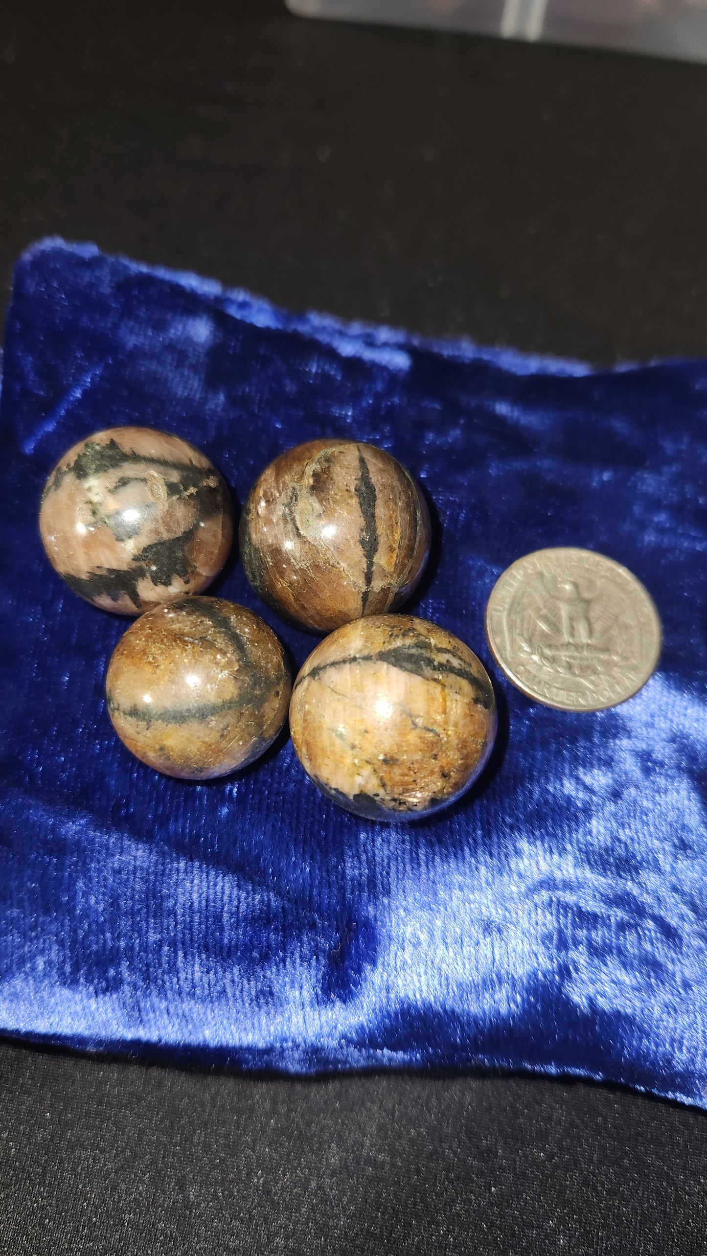Chiastolite mini sphere