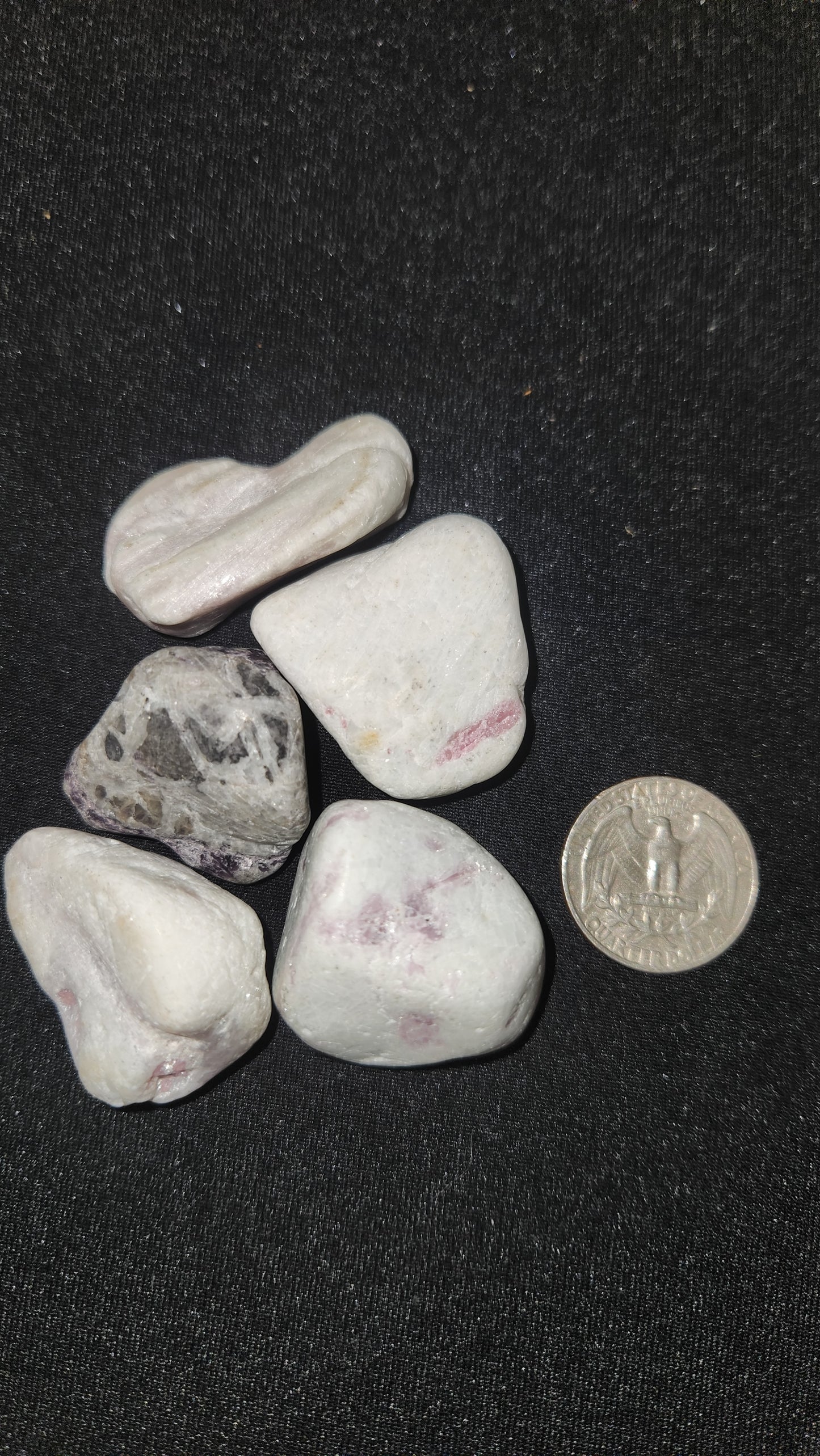 Pink tourmaline raw tumble