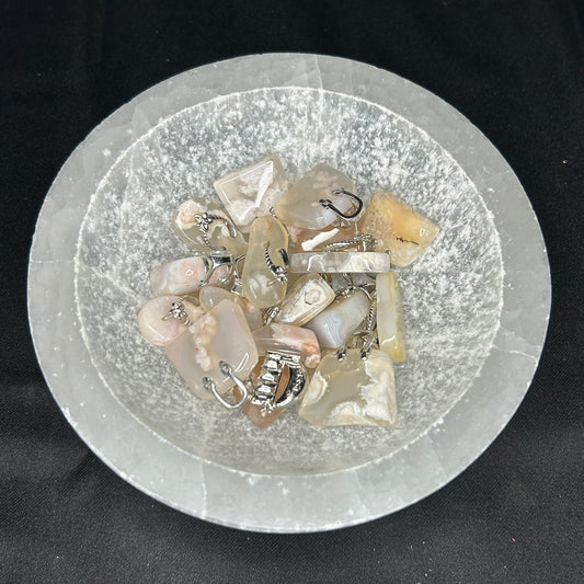 Flower Agate Charms