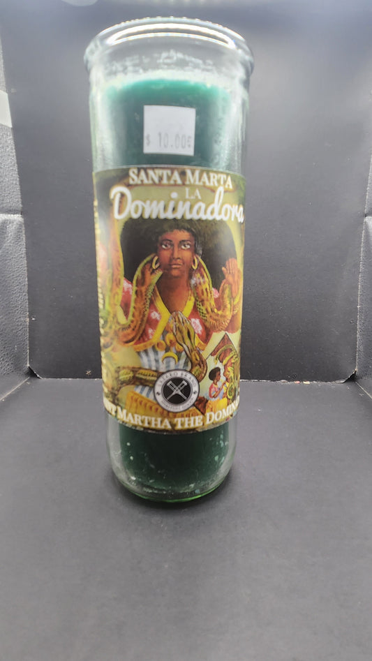 Saint Martha the Dominadora (Santa Marta la Dominadora) - Pull out (Green) Candle