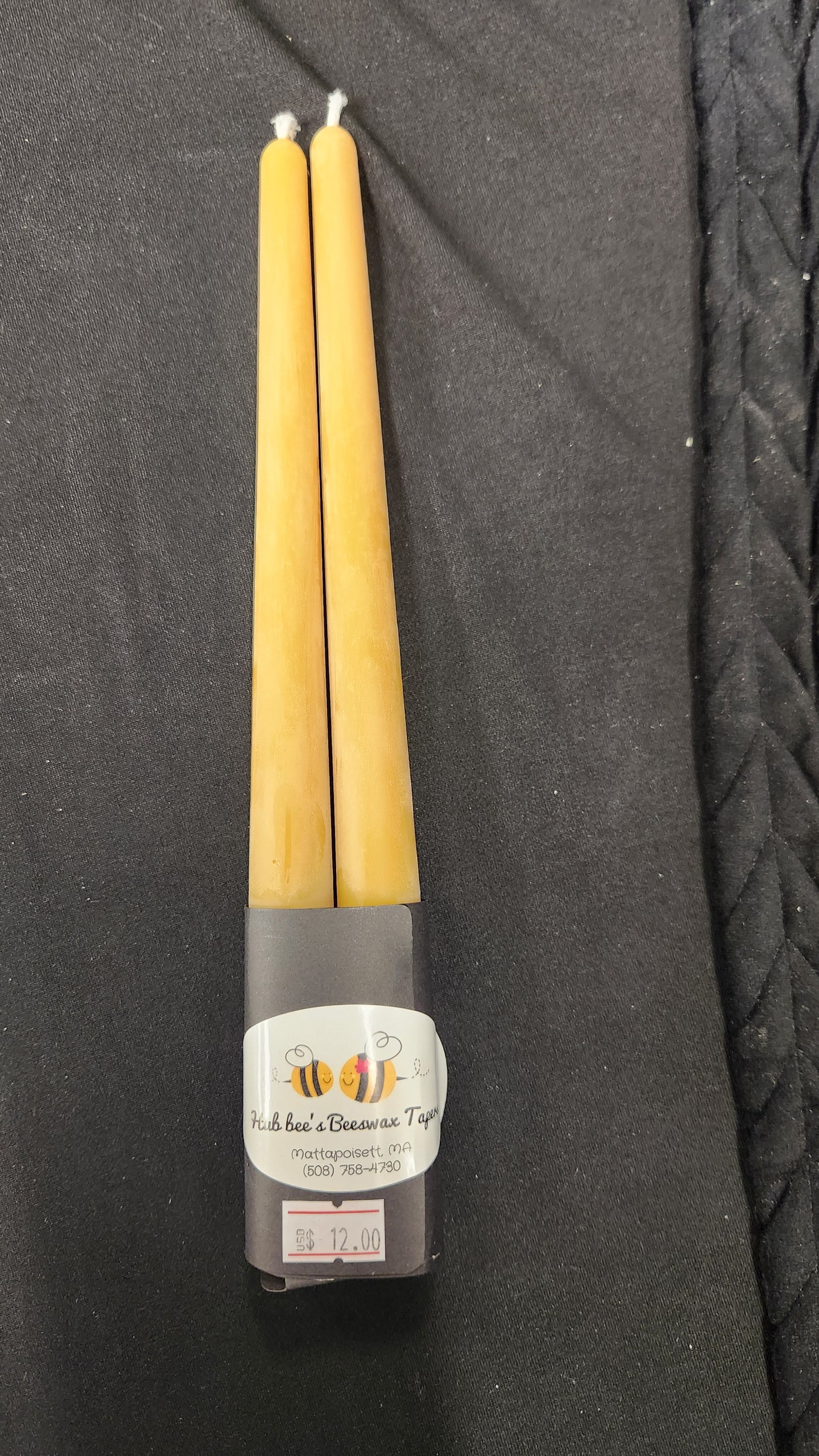 Beeswax 12" Tapers (pair)