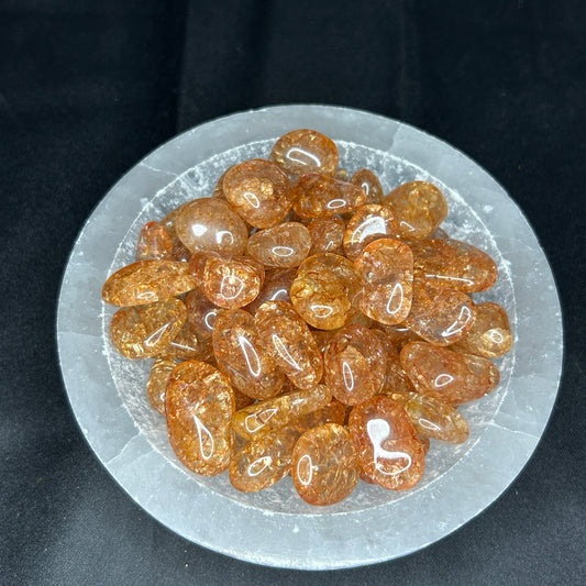 Crackle Quartz (Dark Orange)