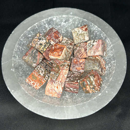 Red Leopard Skin Jasper Cubes