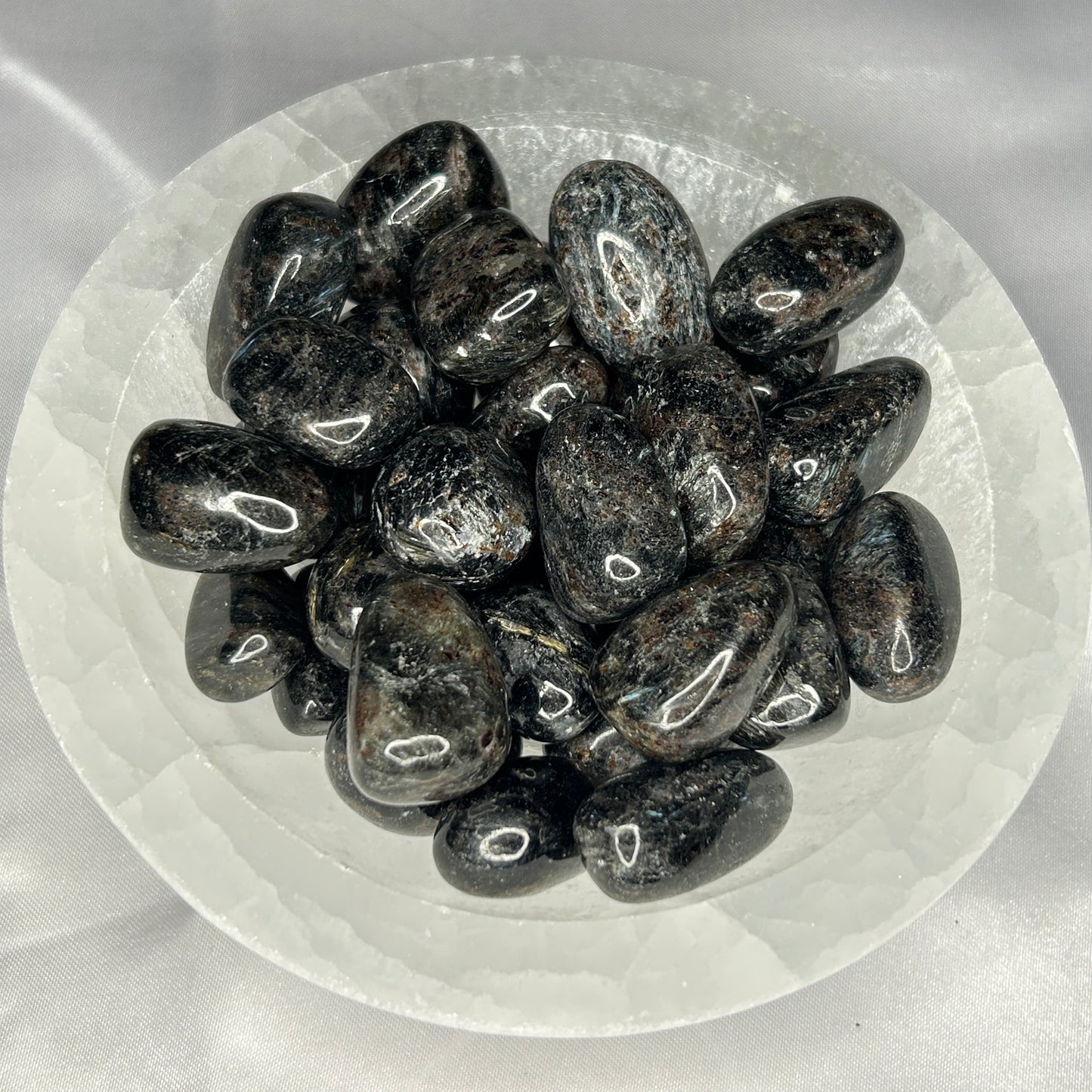 Arfvendsonite (Fire Works) Tumbles