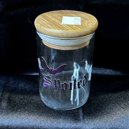 Herb Glass Jar w/ Wood Lid - 7oz